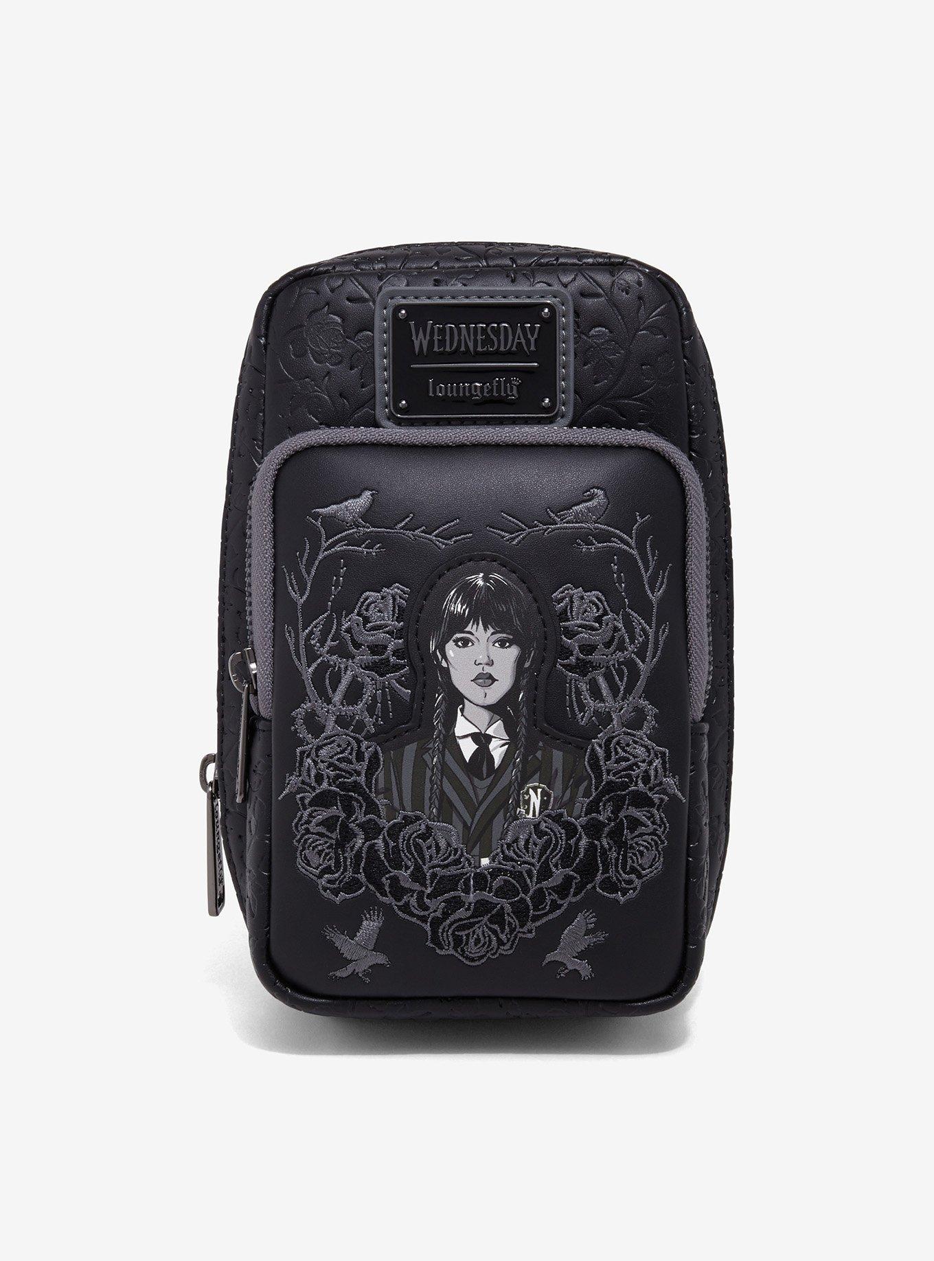 Loungefly Wednesday Black Rose Mini Crossbody Bag, , hi-res