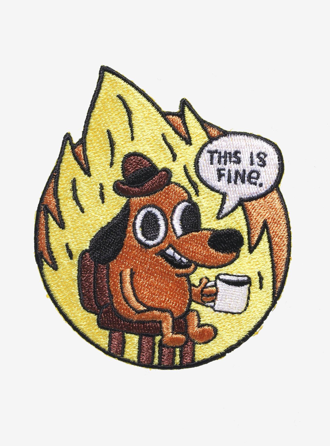 This Is Fine Dog Patch By KC Green, , hi-res