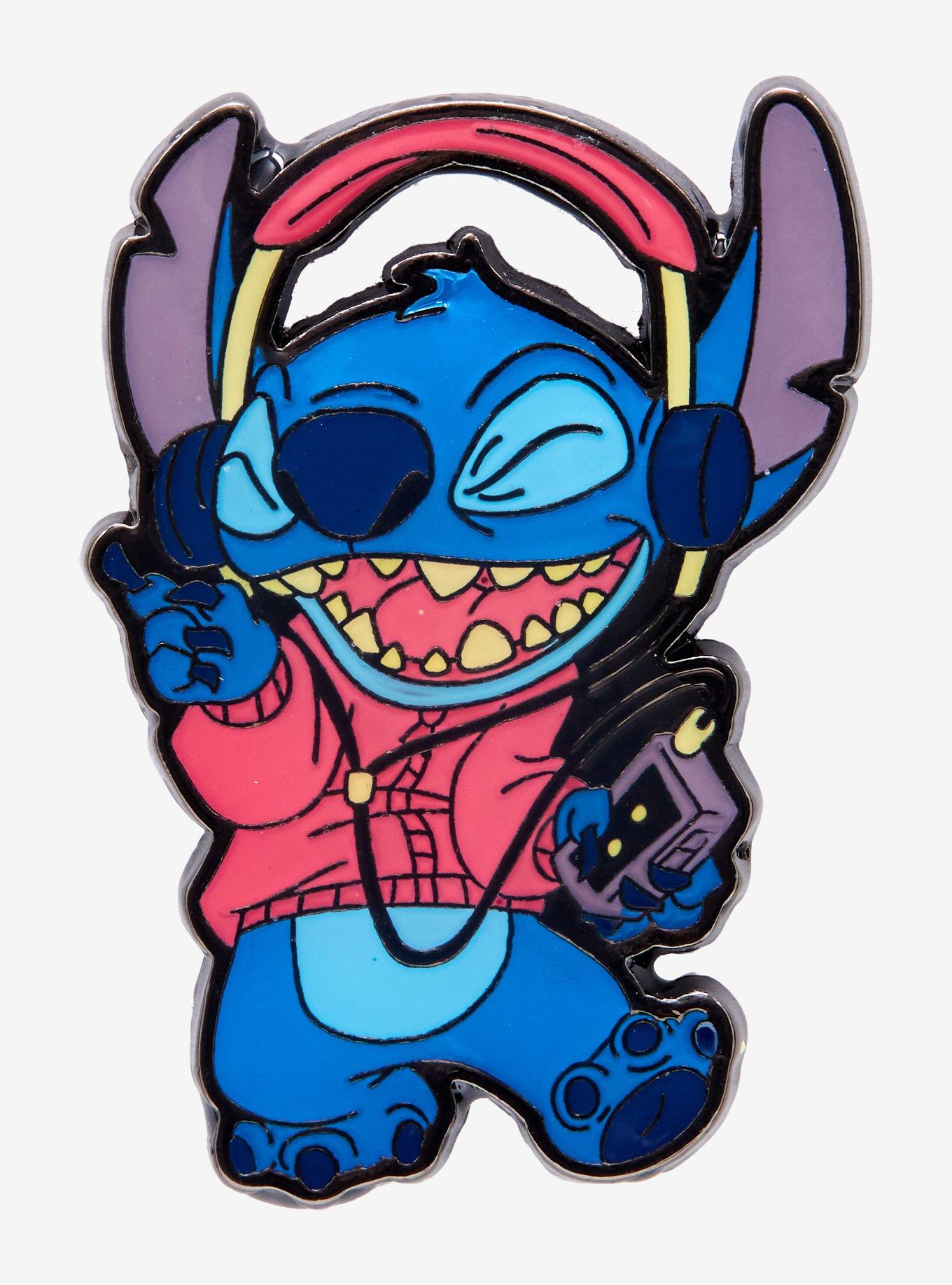 Loungefly Disney Stitch Headphones Enamel Pin, , hi-res