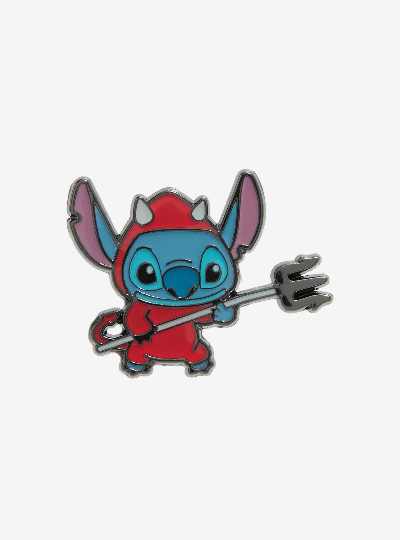 Loungefly Disney Stitch Devil Chibi Enamel Pin, , hi-res