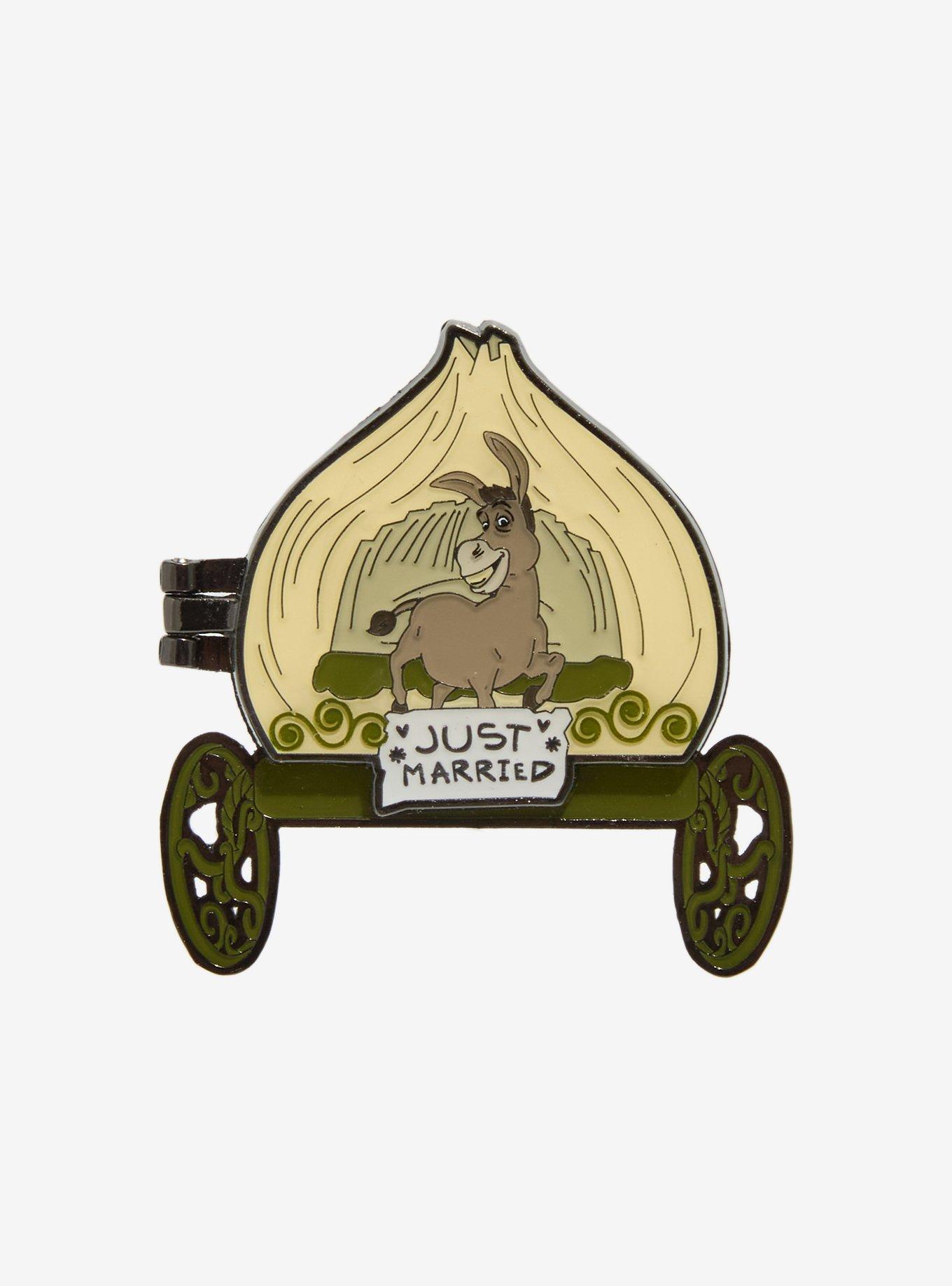 Loungefly Shrek Just Married Onion Carriage Hinge Enamel Pin, , hi-res