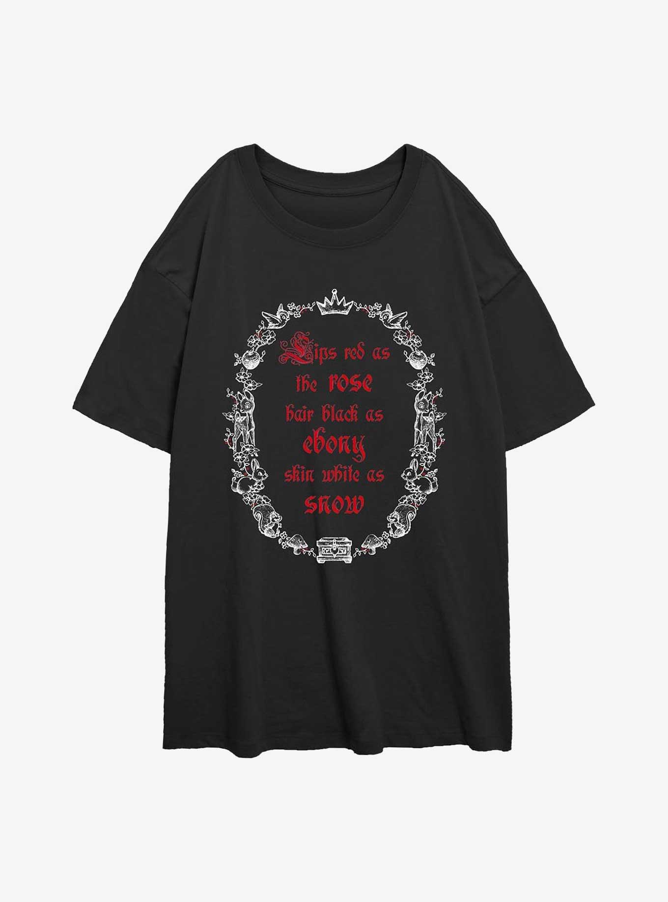 Disney Snow White and the Seven Dwarfs Red As The Rose Girls Oversized T-Shirt