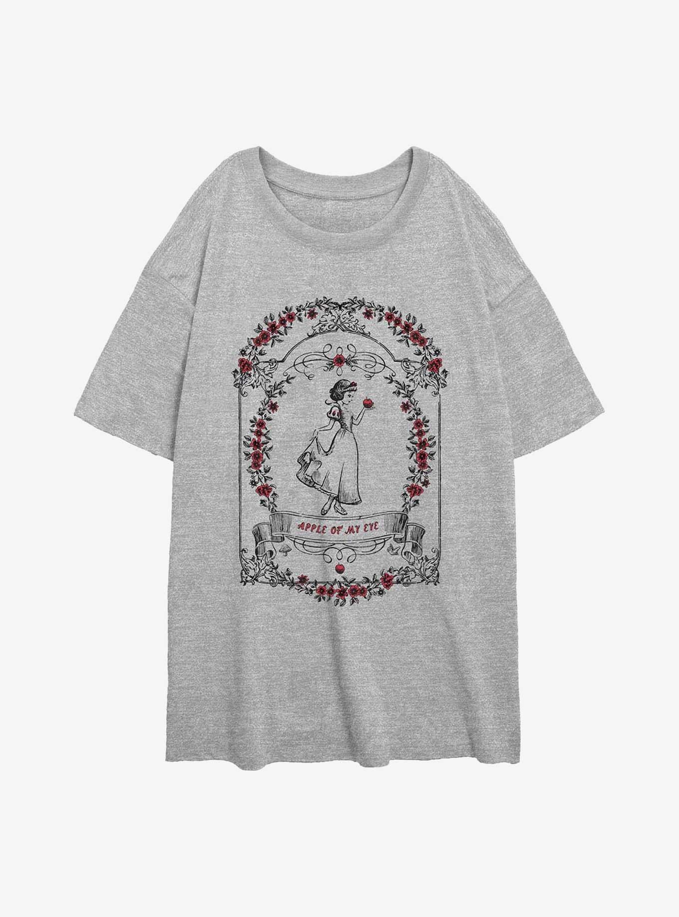 Disney Princesses Snow White Framed Floral Girls Oversized T-Shirt