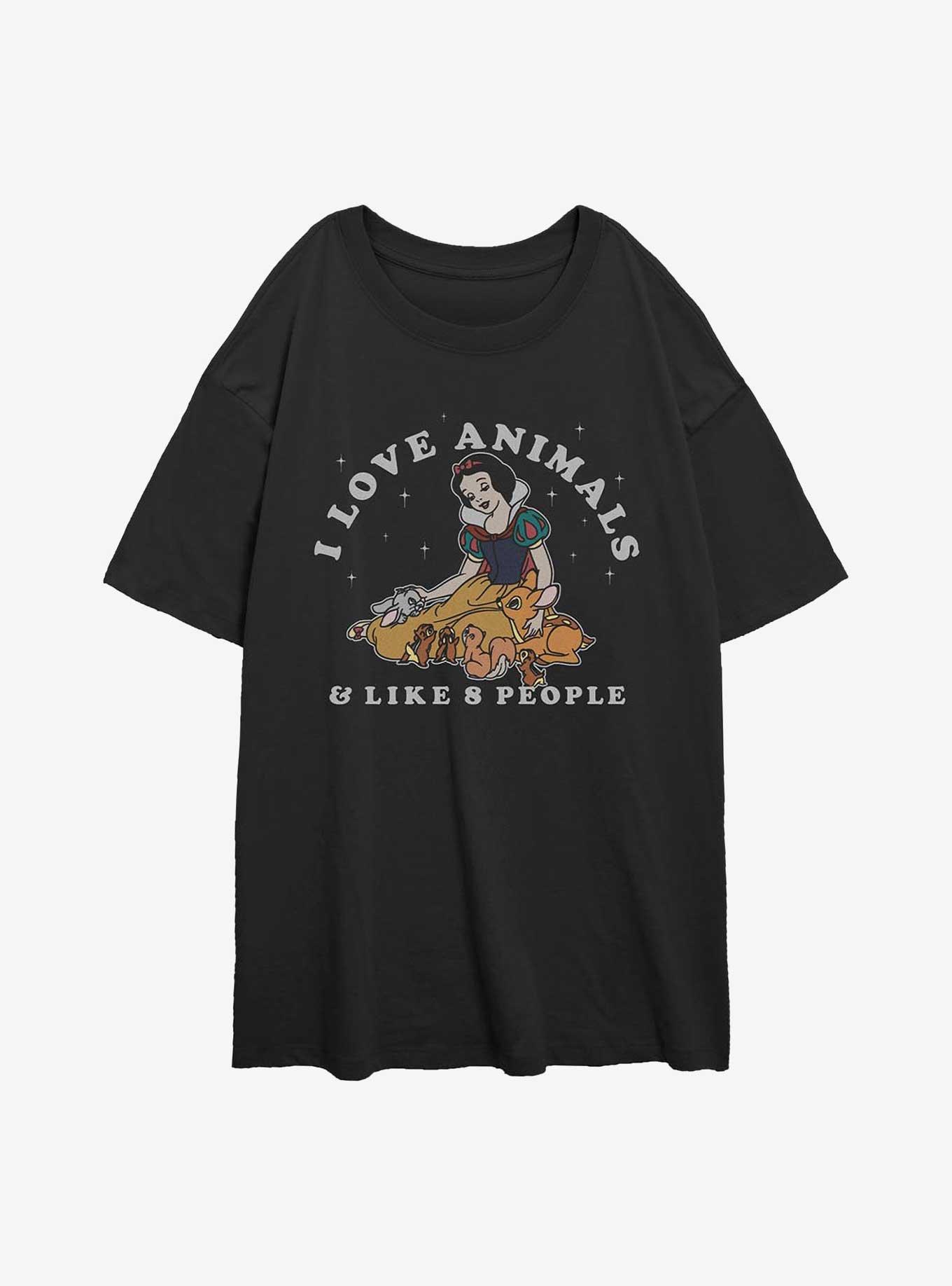 Disney Snow White and the Seven Dwarfs Animal Person Girls Oversized T-Shirt, , hi-res