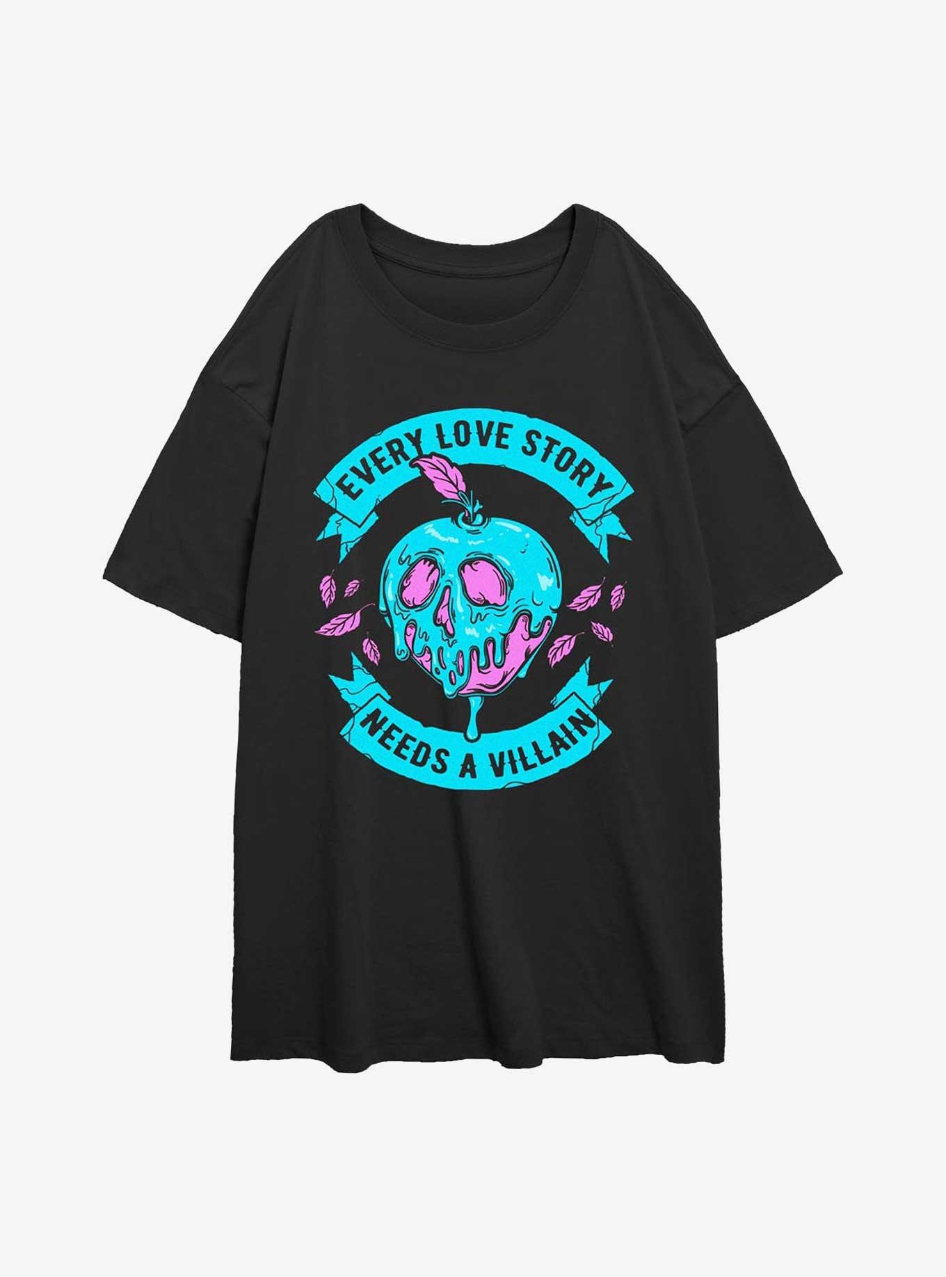 Disney Villains Every Love Story Needs A Villain Girls Oversized T-Shirt, , hi-res