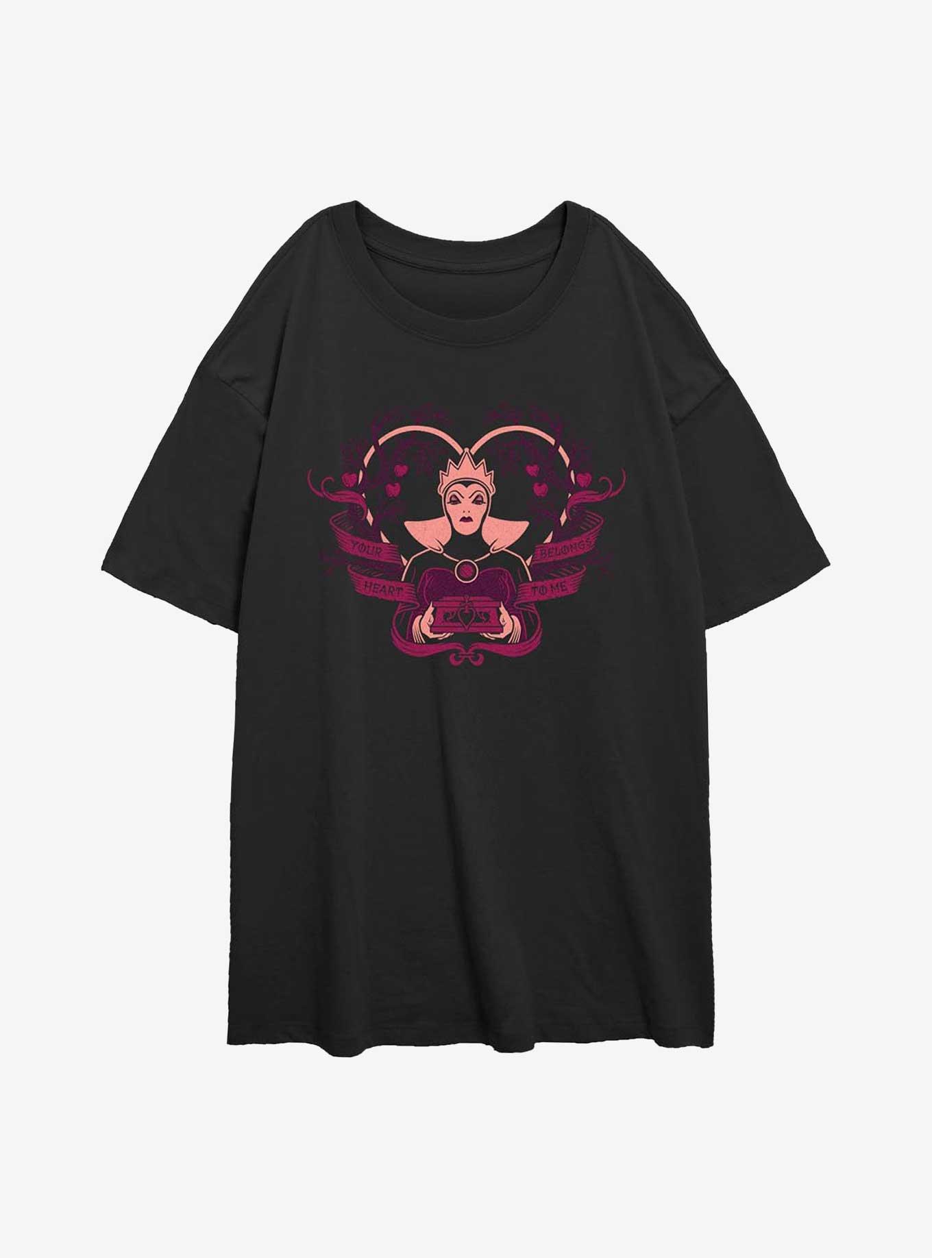 Disney Villains Your Heart Belongs To Me Girls Oversized T-Shirt, BLACK, hi-res