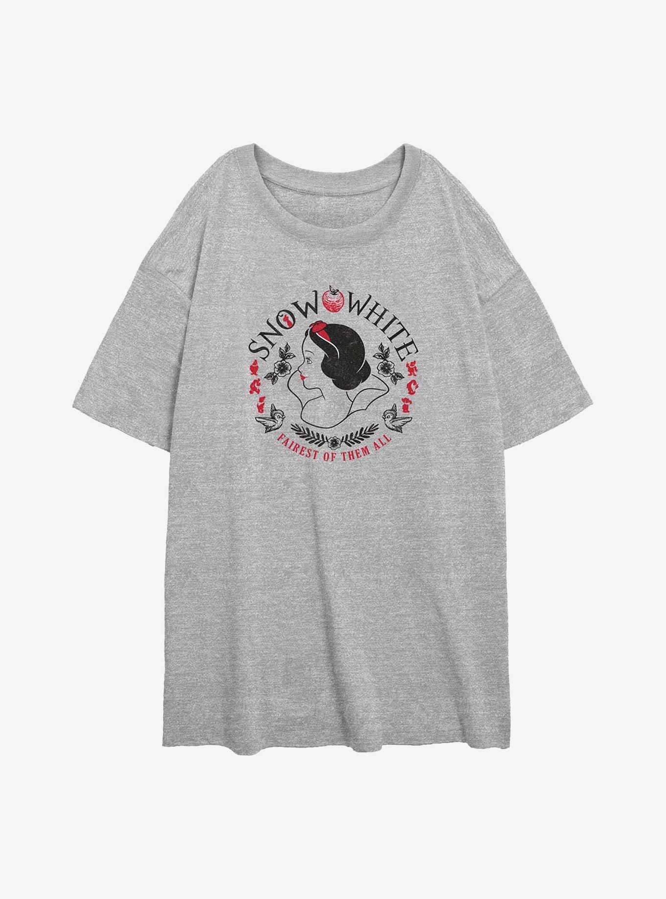 Disney Princesses Snow White Girls Oversized T-Shirt, ATH HTR, hi-res
