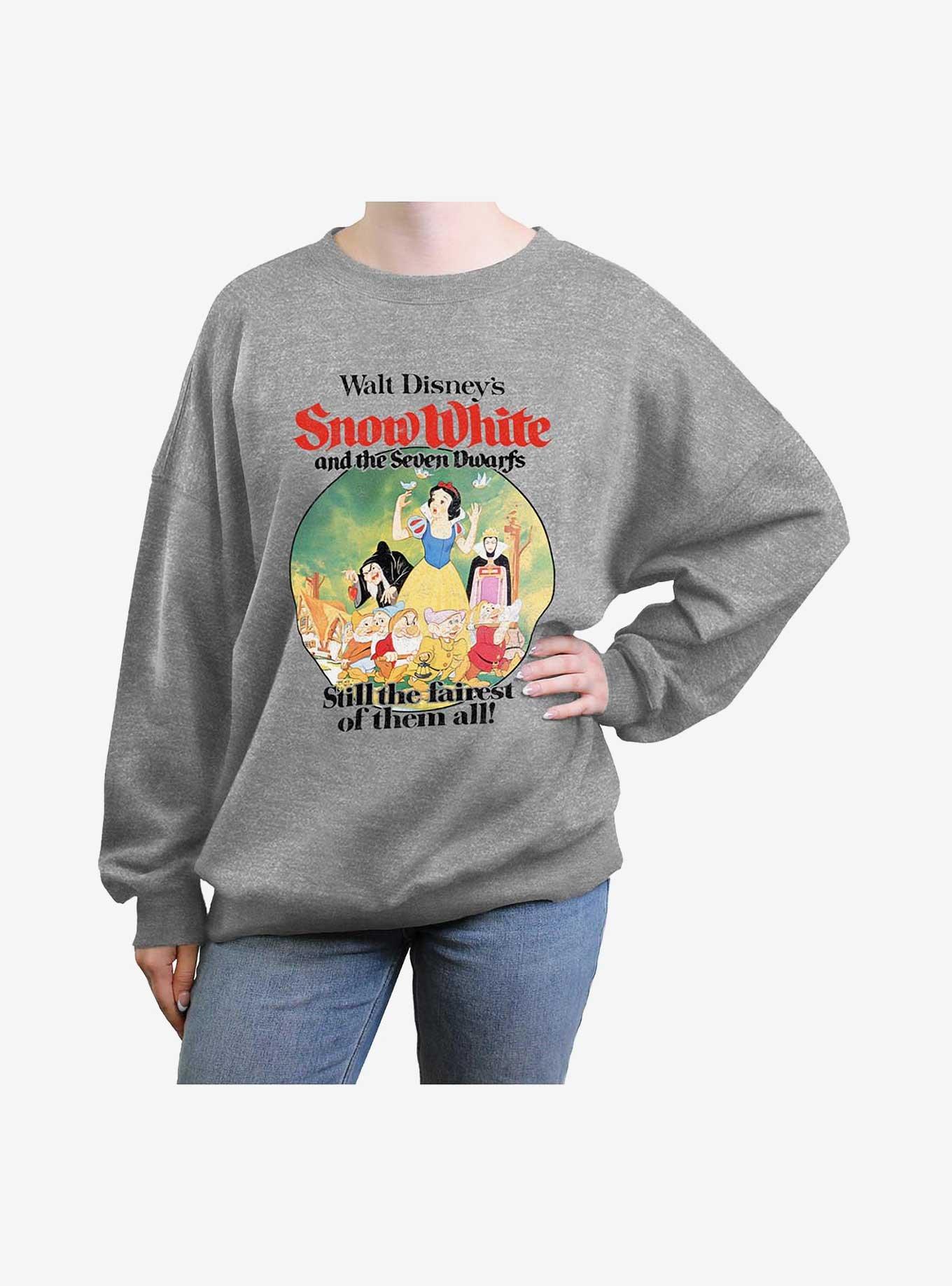 Disney Princesses Snow White Group Girls Oversized Sweatshirt, HEATHER GR, hi-res