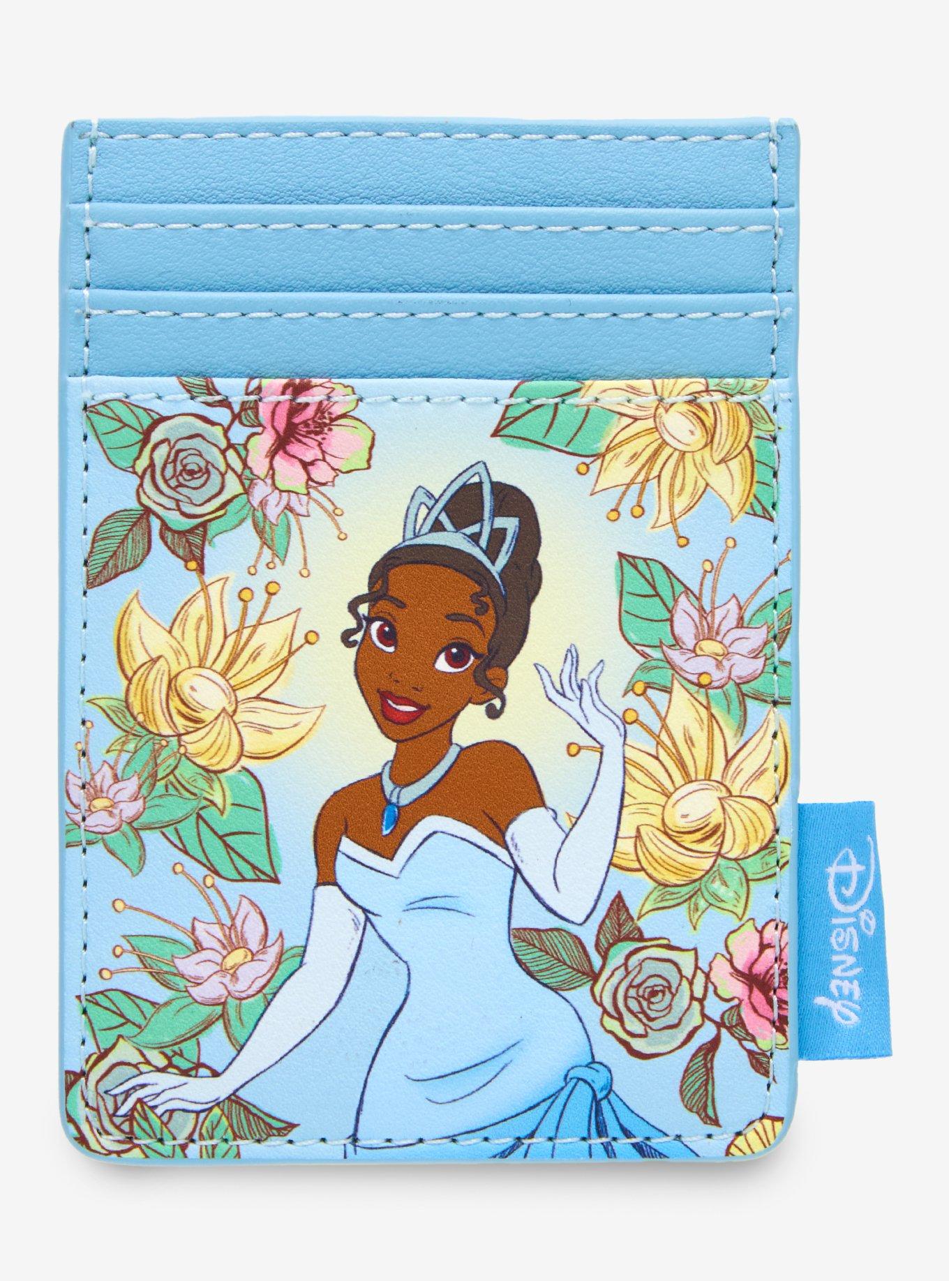 Loungefly Disney The Princess And The Frog Blue Floral Vertical Cardholder, , hi-res