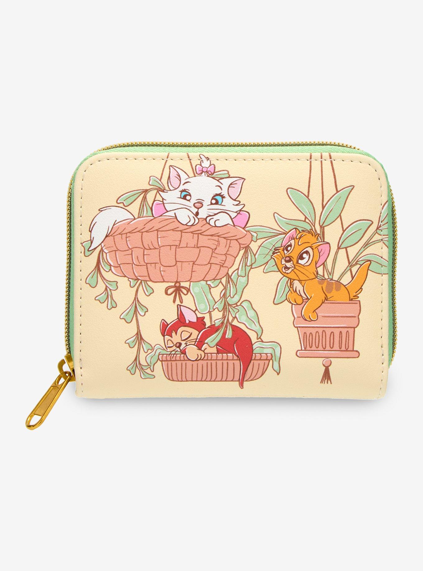 Loungefly Disney Cats & Plants Mini Zipper Wallet, , hi-res