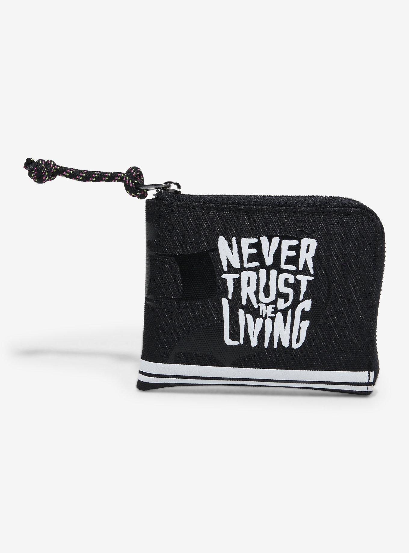 Beetlejuice Never Trust The Living Mini Zipper Wallet, , hi-res