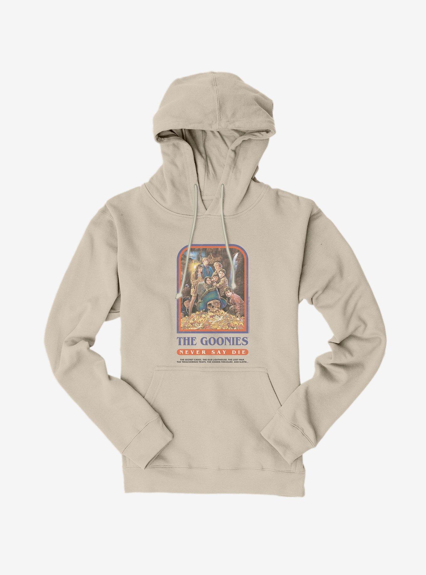 The Goonies Never Say Die Movie Poster Hoodie, SAND, hi-res