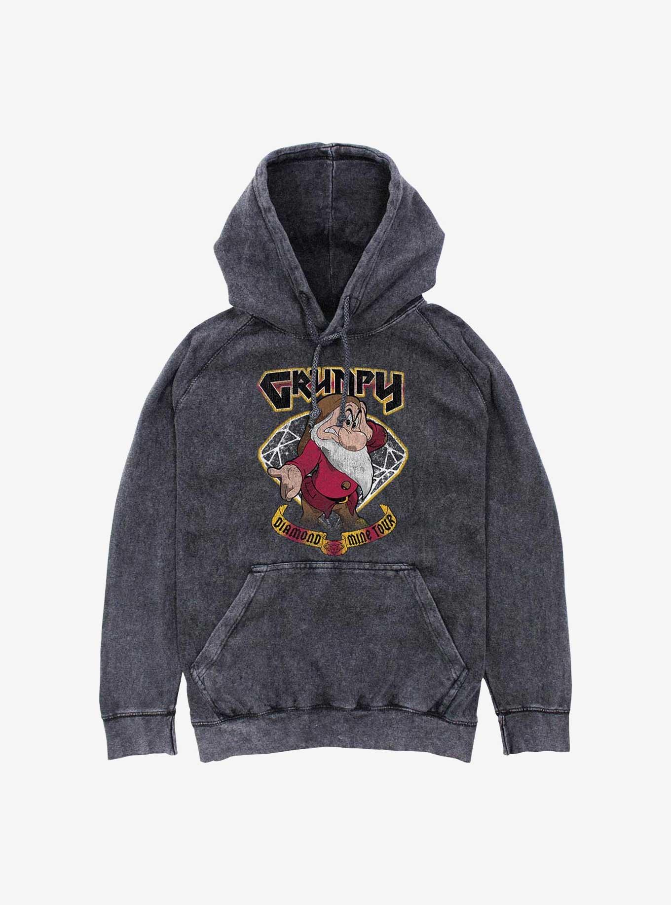 Disney Snow White and the Seven Dwarfs Grumpster Tour Mineral Wash Hoodie, , hi-res