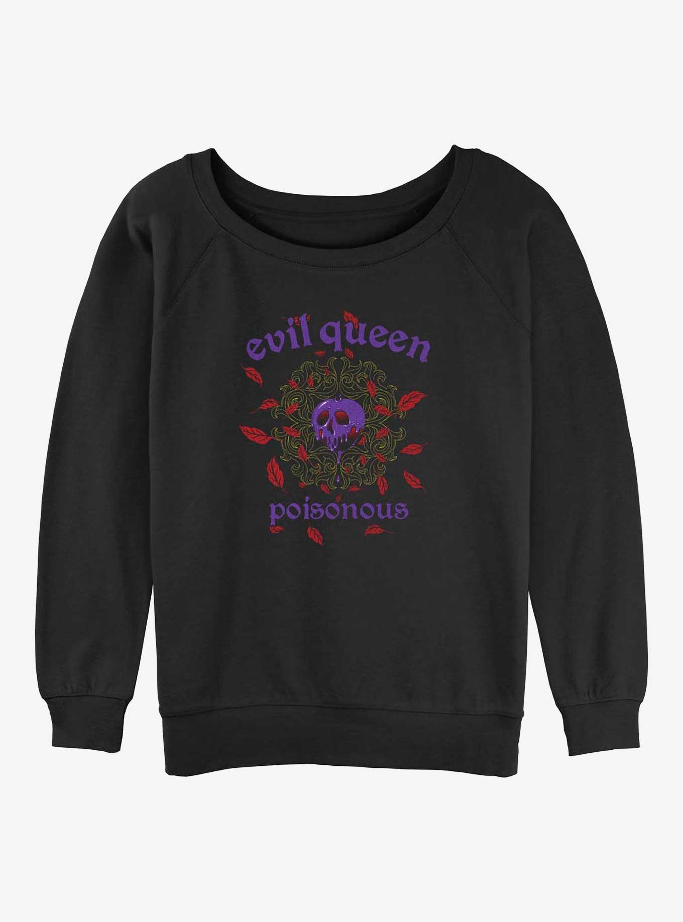 Disney Snow White and the Seven Dwarfs Poisonous Queen Girls Slouchy Sweatshirt, BLACK, hi-res
