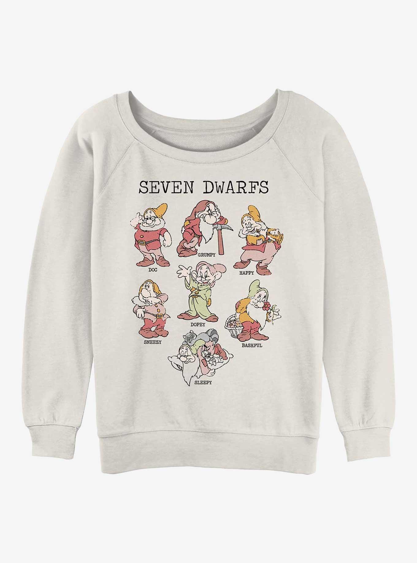 Disney Snow White and the Seven Dwarfs Grid Girls Slouchy Sweatshirt, , hi-res