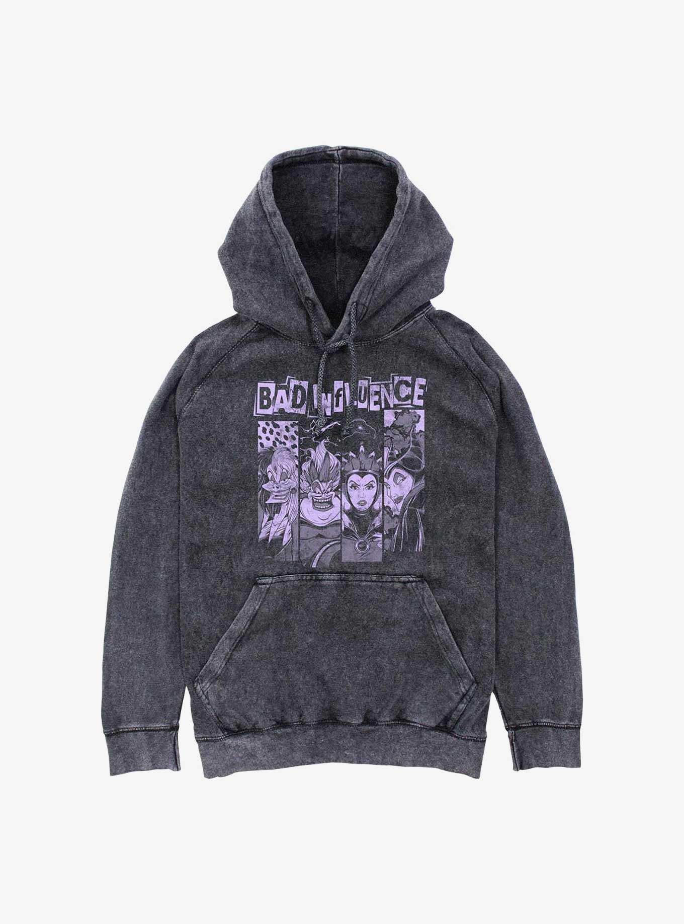 Disney Villains Bad Influence Mineral Wash Hoodie, , hi-res