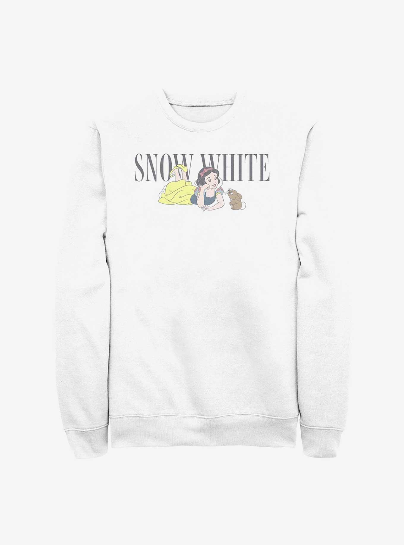 Disney Princesses Snow White Laying Down Pose Sweatshirt, WHITE, hi-res