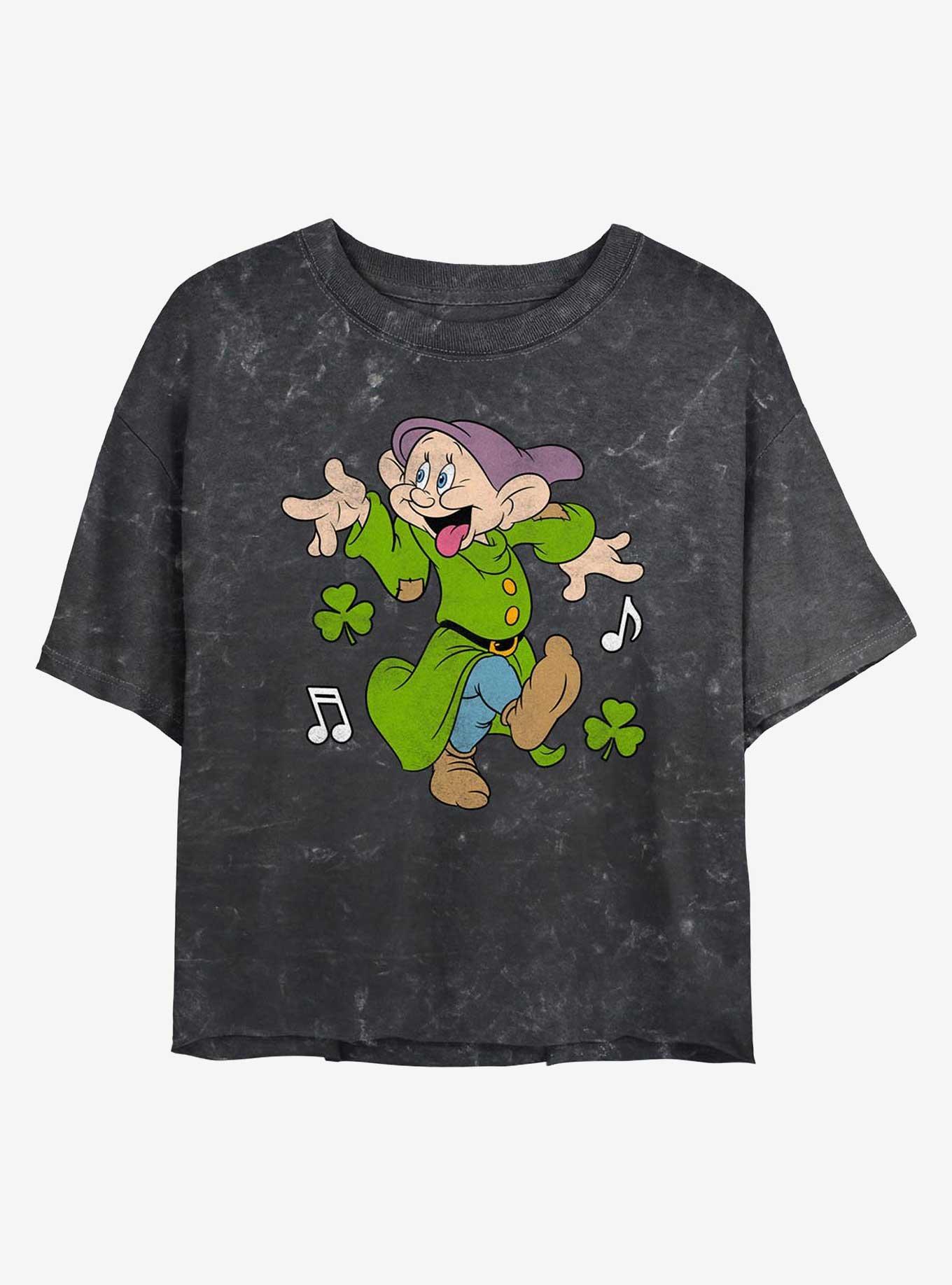 Disney Princesses Dancing Dopey Girls Mineral Wash Crop T-Shirt, , hi-res