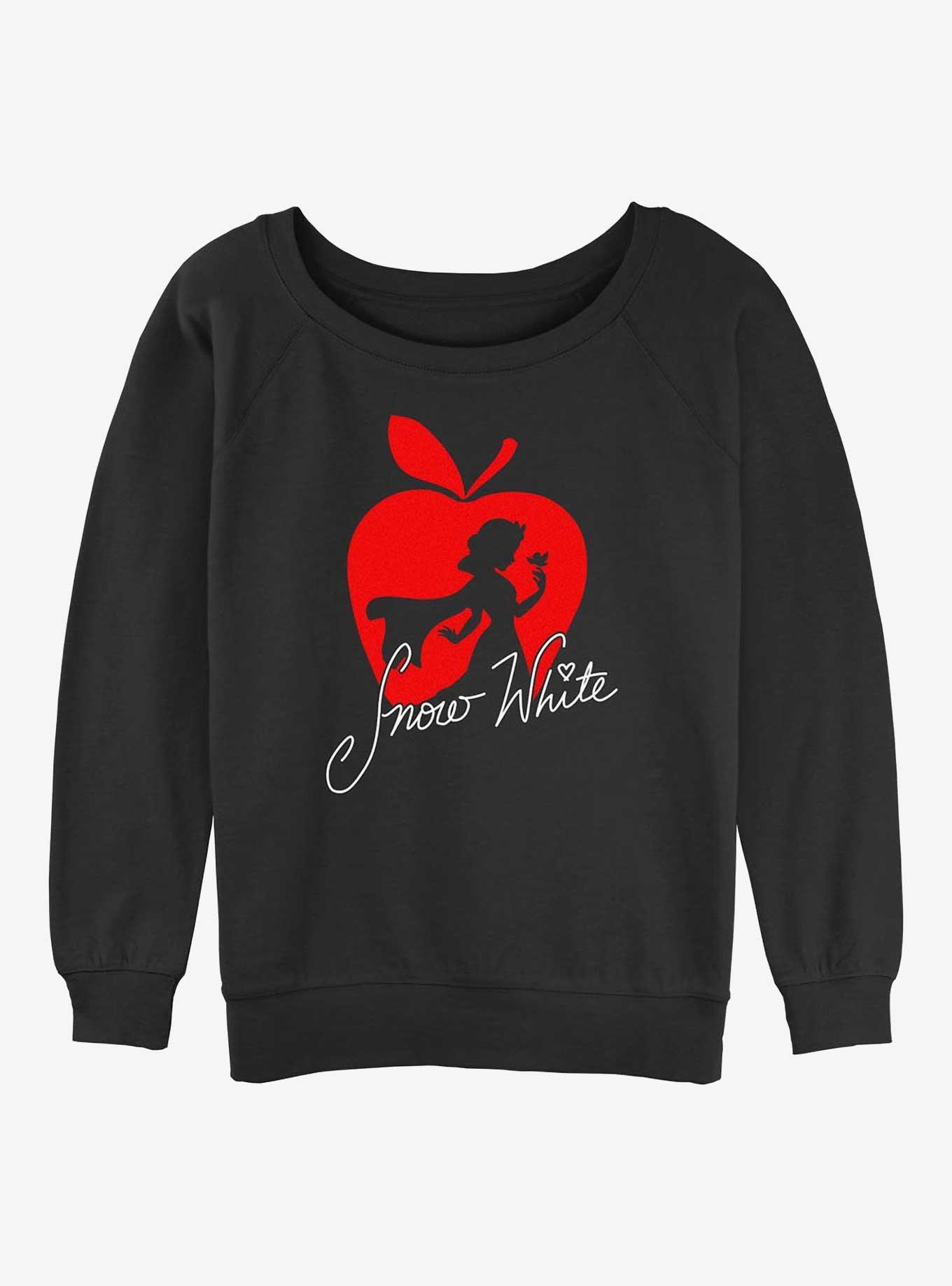 Disney Princesses Snow White Silhouette Girls Slouchy Sweatshirt, BLACK, hi-res