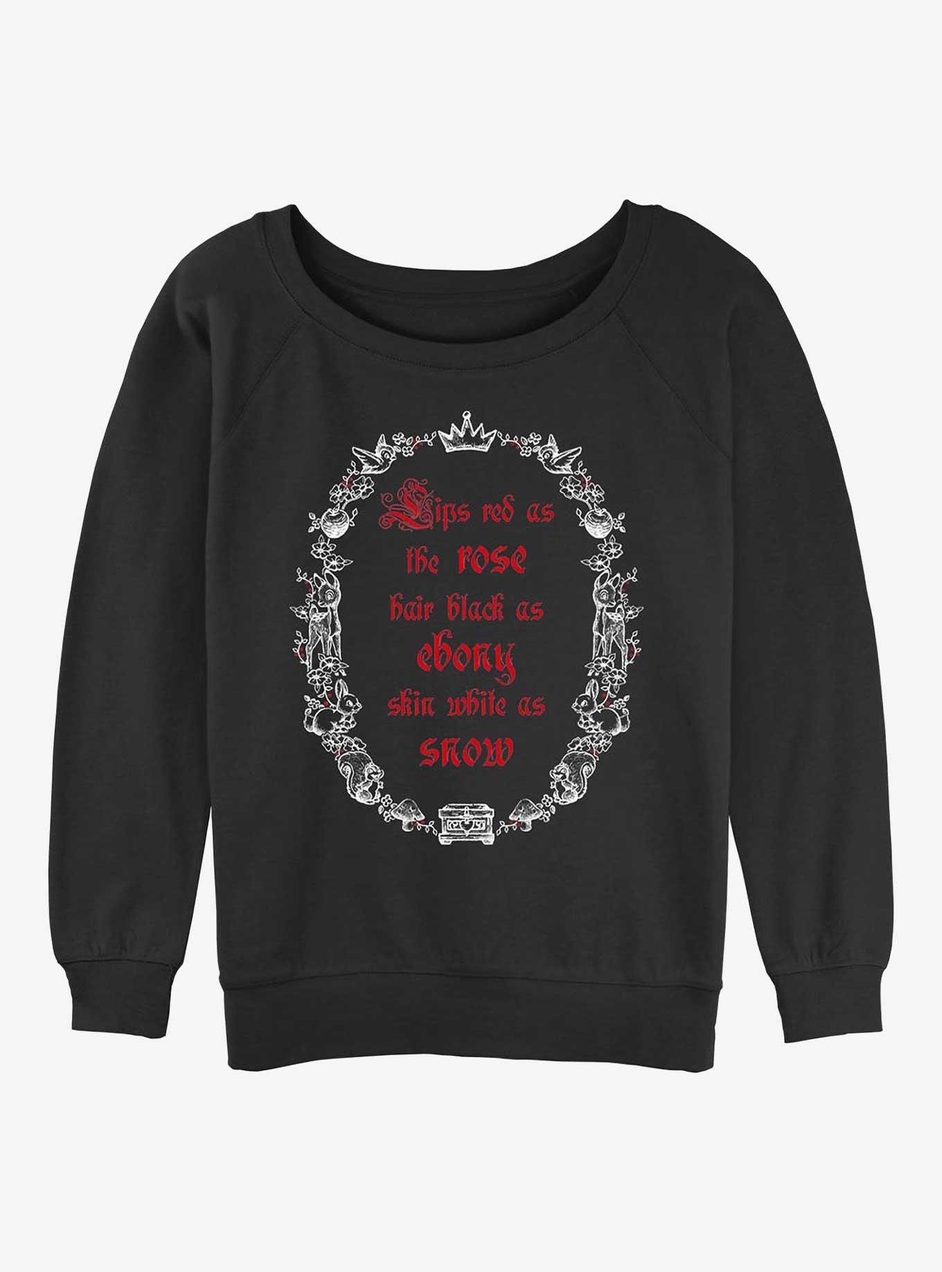 Disney Snow White and the Seven Dwarfs Red As The Rose Girls Slouchy Sweatshirt