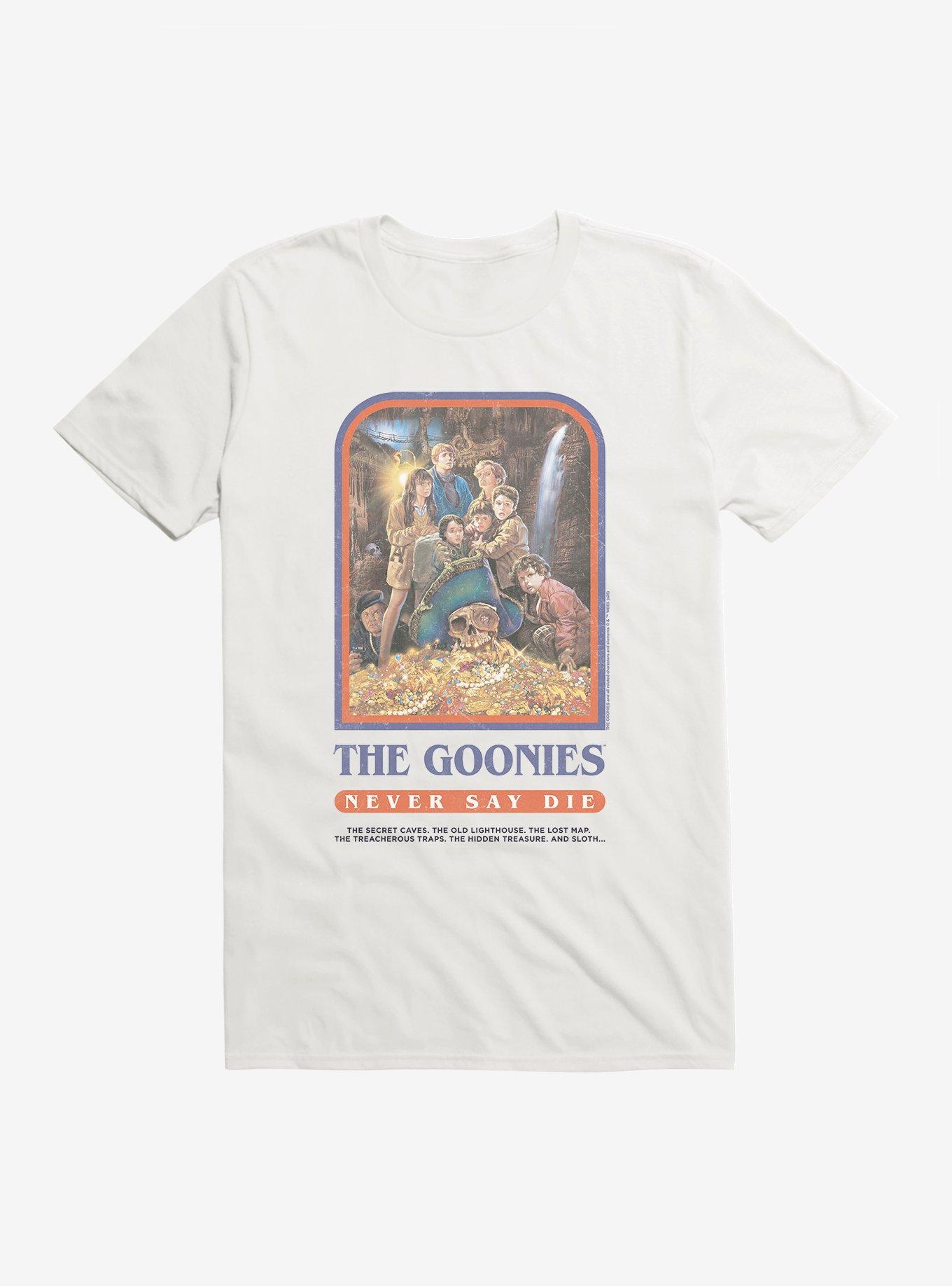 The Goonies Never Say Die Movie Poster T-Shirt, WHITE, hi-res