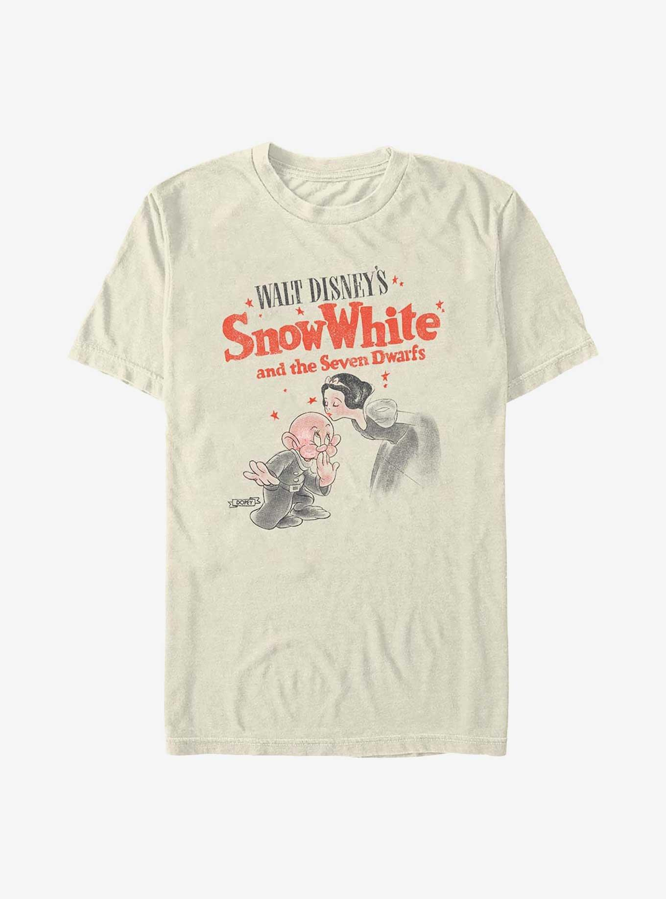 Disney Snow White and the Seven Dwarfs Sweet Kiss Garment Dye T-Shirt, IVORY, hi-res