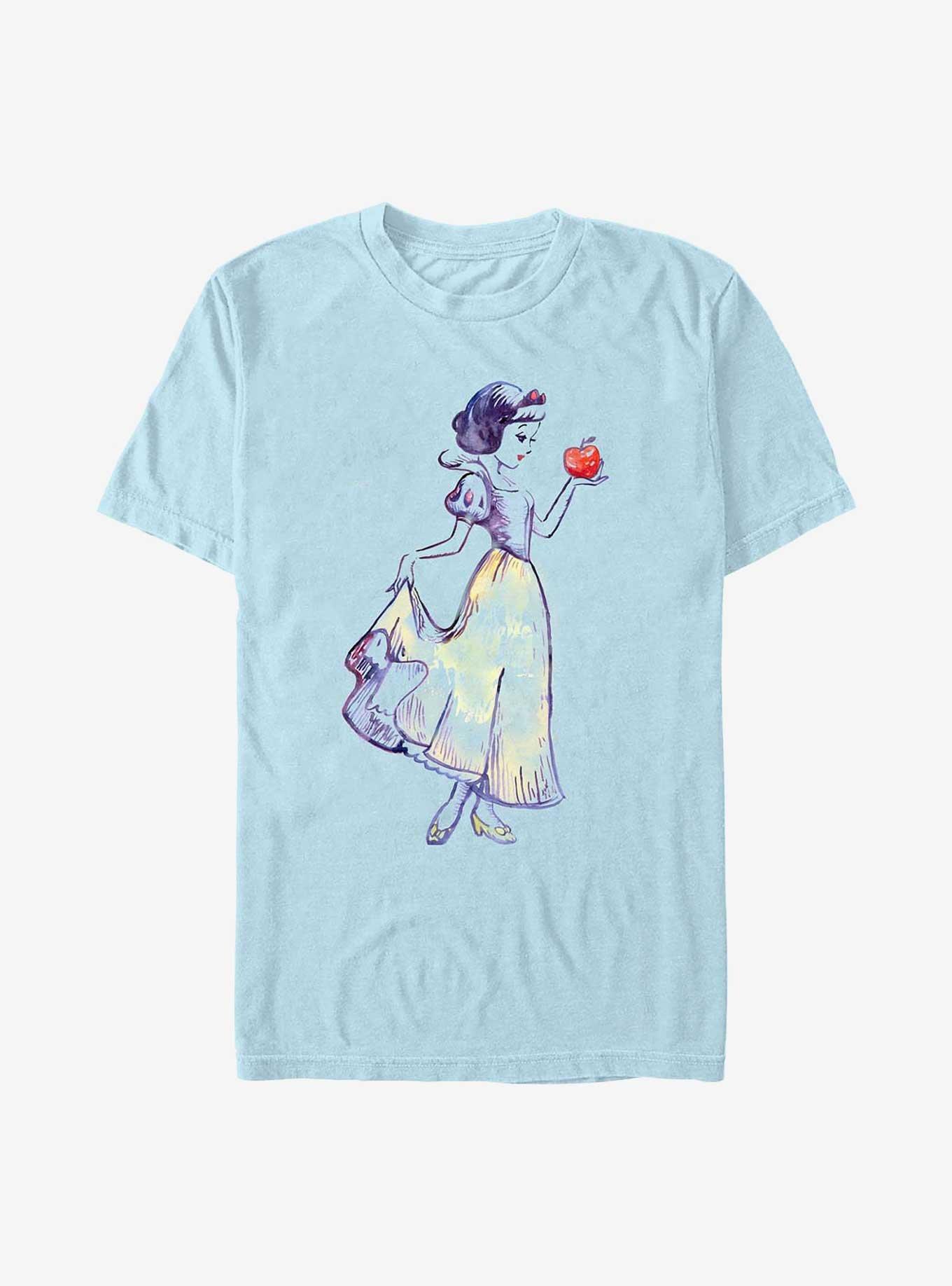 Disney Princesses Snow White In Watercolor Garment Dye T-Shirt, CHAMBRAY, hi-res