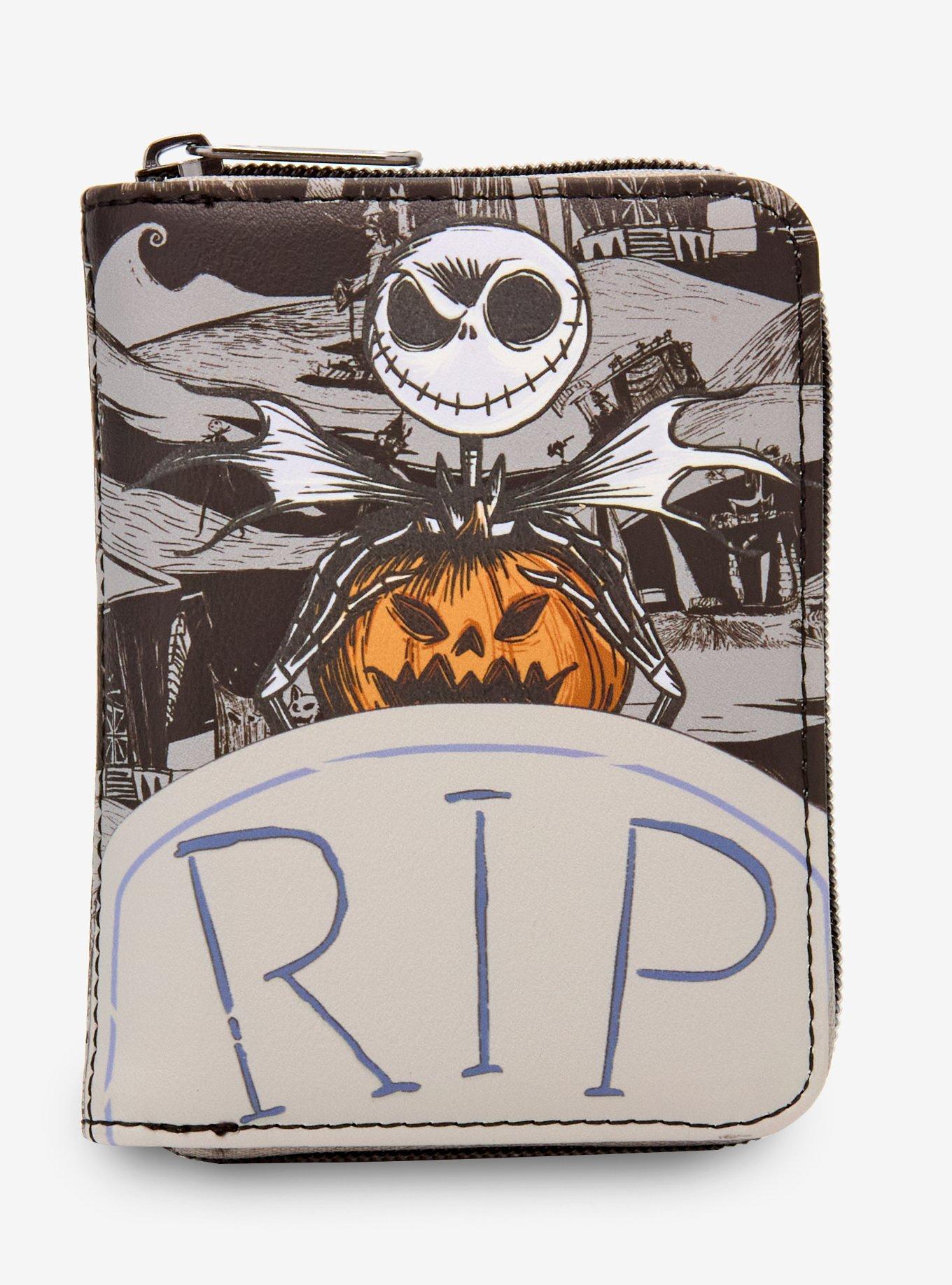 Loungefly The Nightmare Before Christmas Jack RIP Glow-In-The-Dark Mini Zipper Wallet, , hi-res