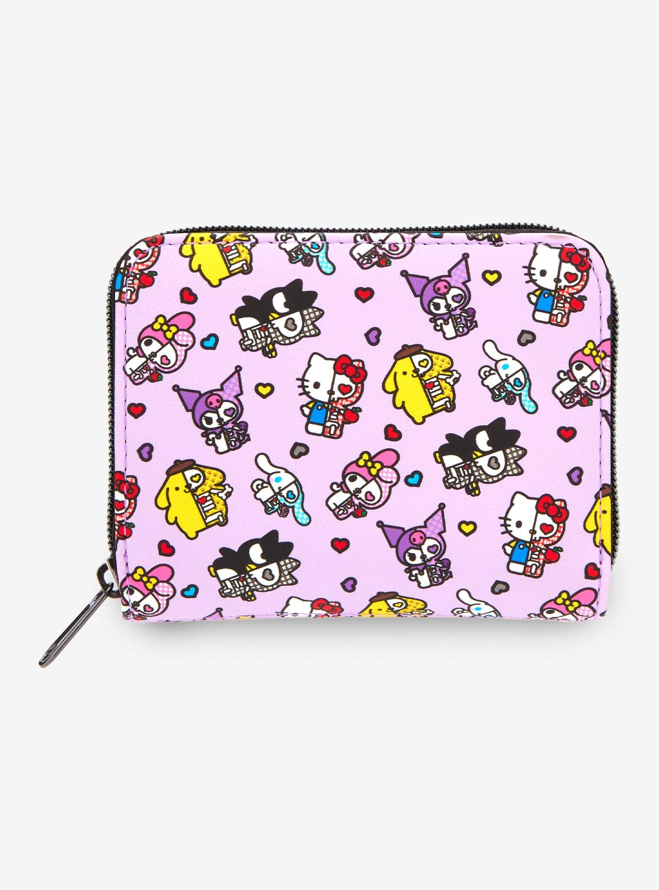 Loungefly Hello Kitty And Friends Half Skeleton Mini Zipper Wallet, , hi-res