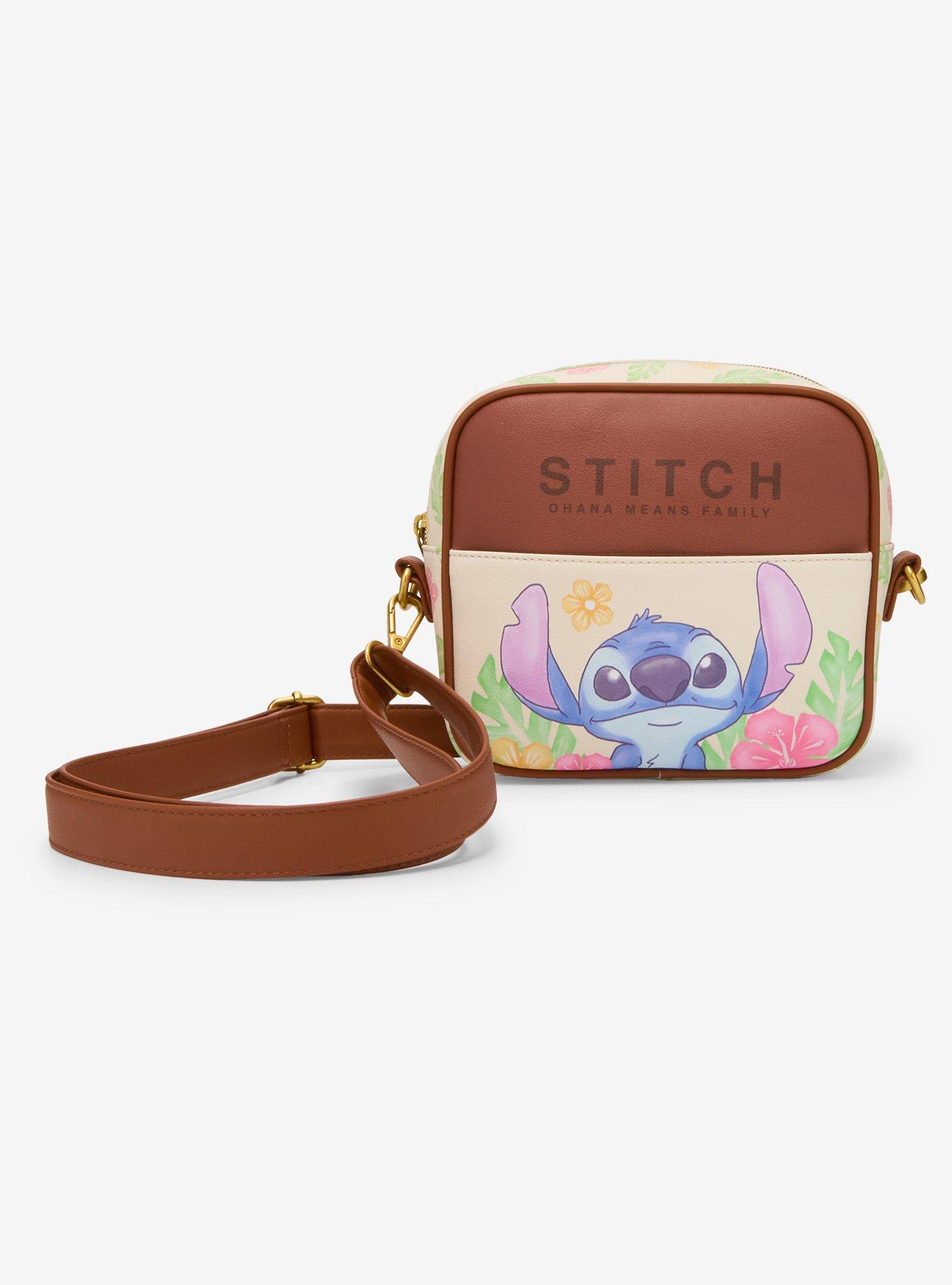 Loungefly Disney Stitch Floral Camera Crossbody Bag, , hi-res