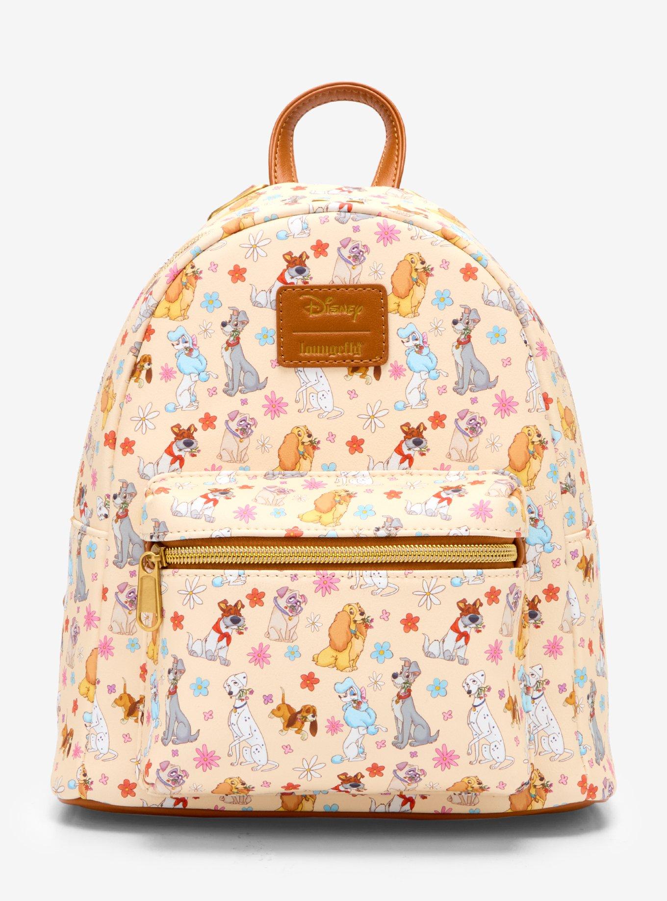 Loungefly Disney Dogs Floral Mini Backpack, , hi-res