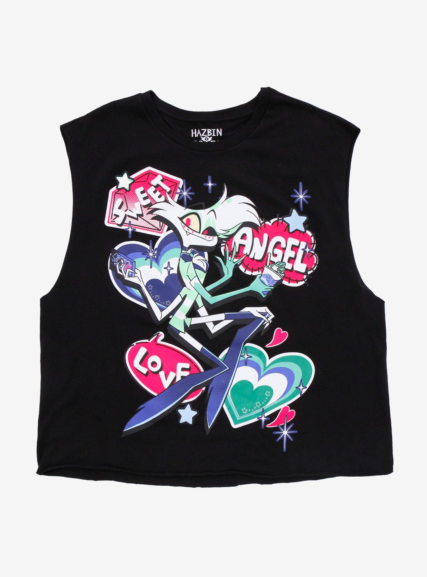 Hazbin Hotel Angel Dust Pride Muscle Tank Top Hot Topic Exclusive, , hi-res