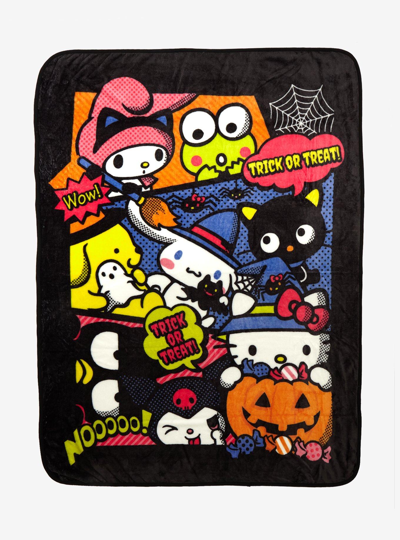 Hello Kitty And Friends Halloween Grid Throw Blanket, , hi-res