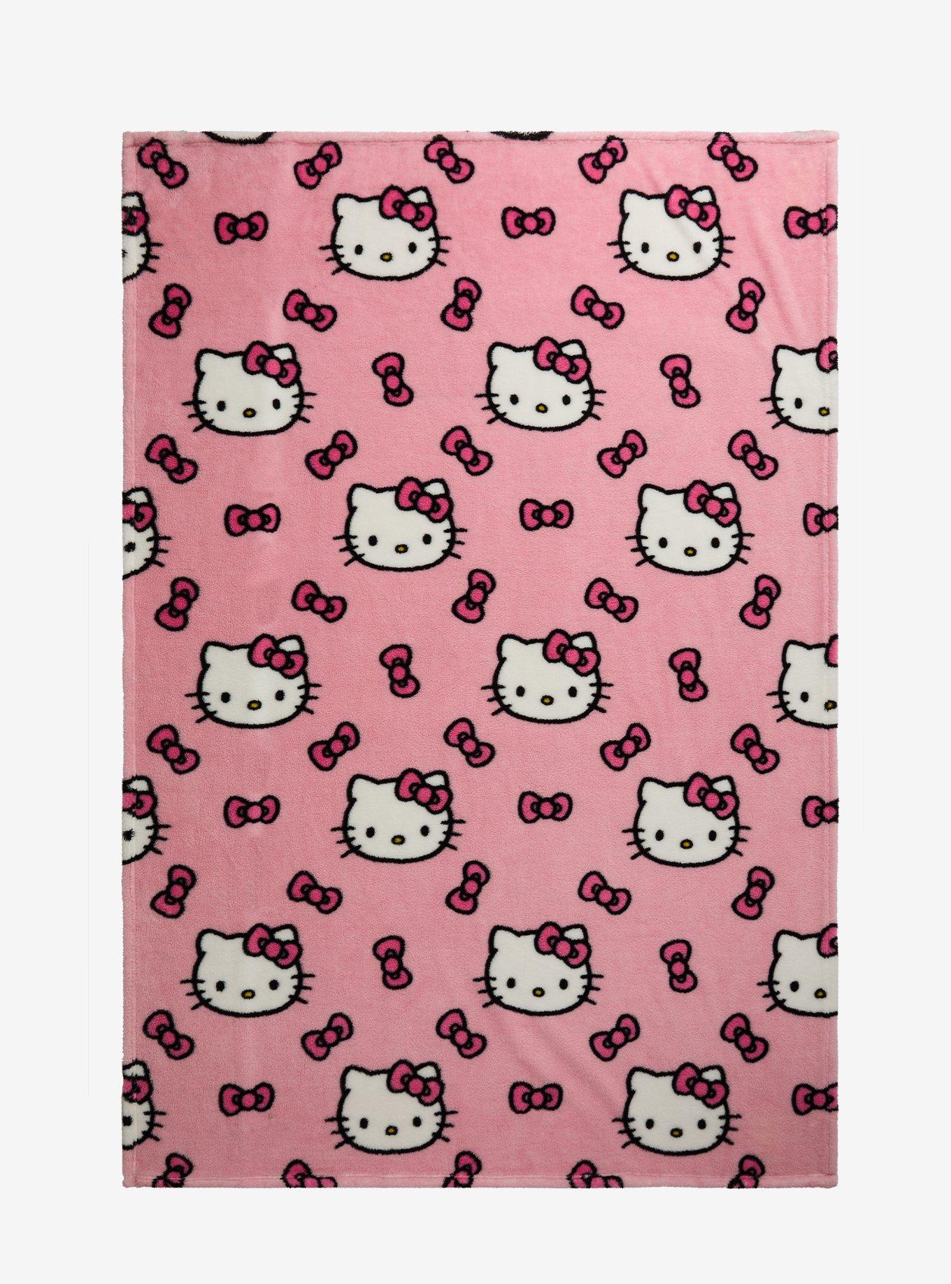 Hello Kitty Sherpa Fuzzy Throw Blanket, , hi-res