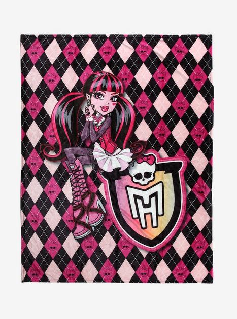 Monster High Draculaura Argyle Throw Blanket | Hot Topic
