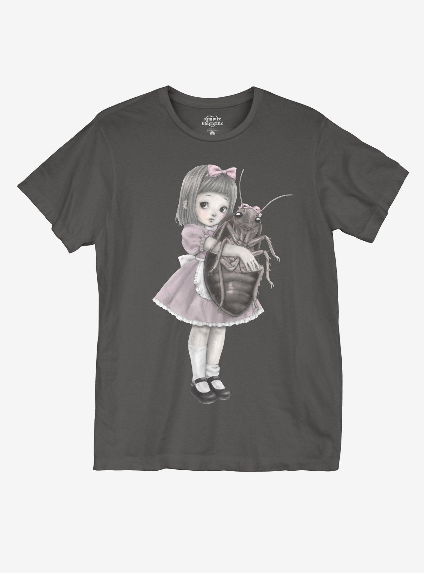 Little Girl & Cockroach T-Shirt By Vampire Valentine, , hi-res