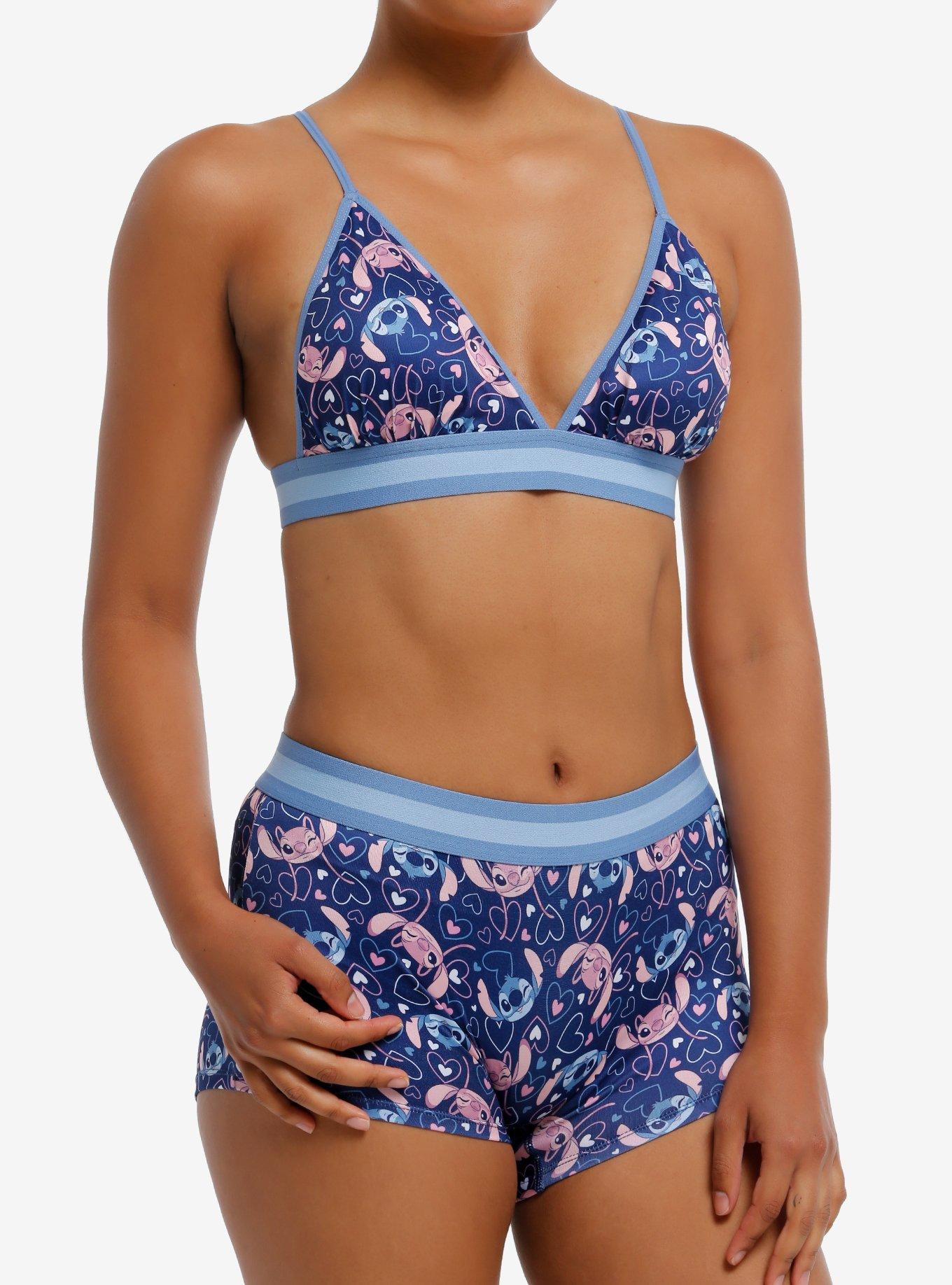 Disney Stitch & Angel Bra & Boyshort Panty Set, , hi-res