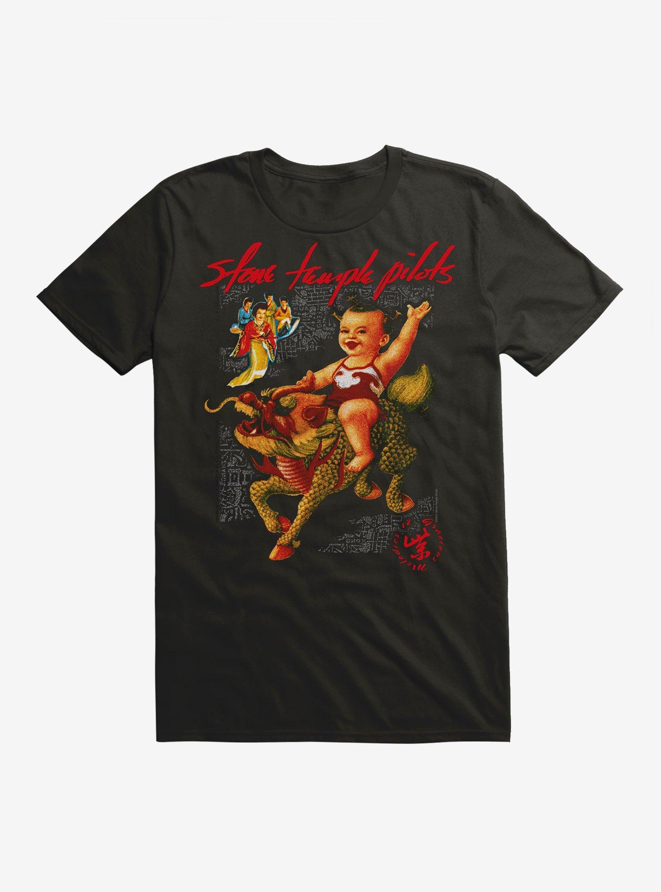 Stone Temple Pilots Purple Extra Soft T-Shirt, BLACK, hi-res