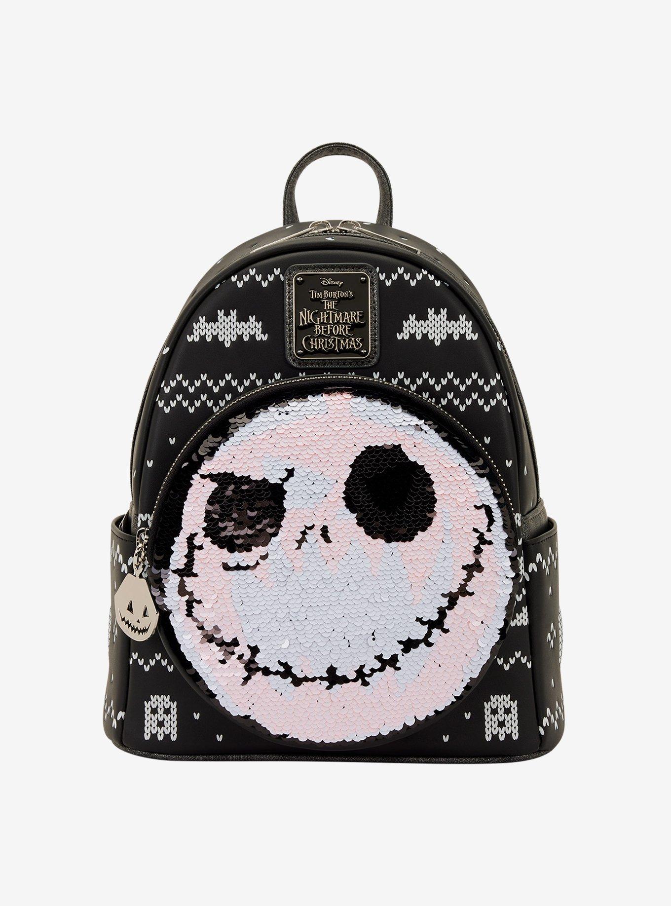 Loungefly Disney The Nightmare Before Christmas Jack Skellington Reversible Sequins Mini Backpack, , hi-res