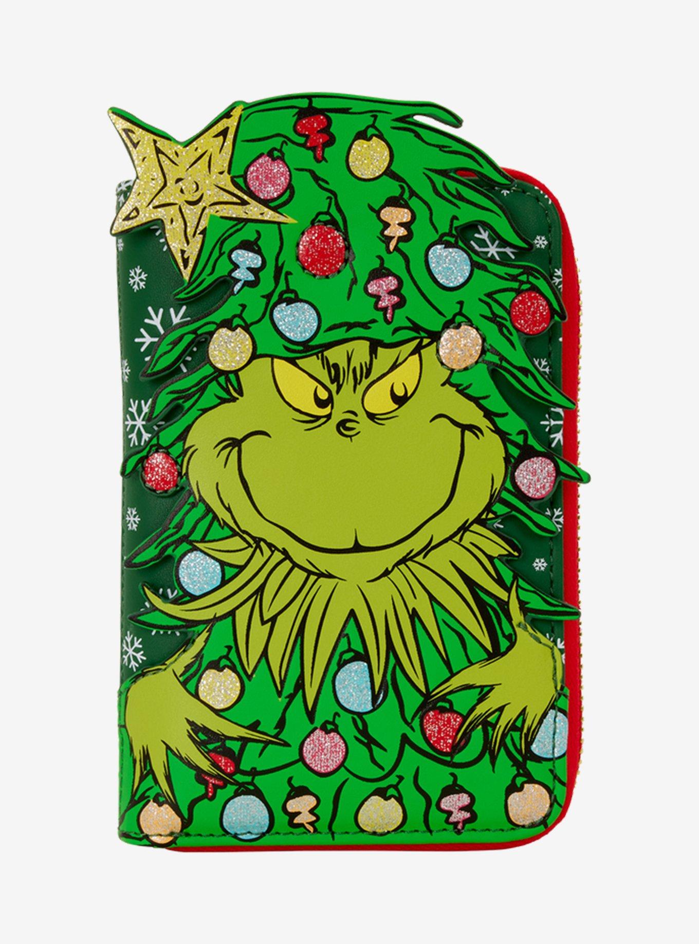 Loungefly Dr. Seuss How The Grinch Stole Christmas Holiday Tree Figural Zip Wallet