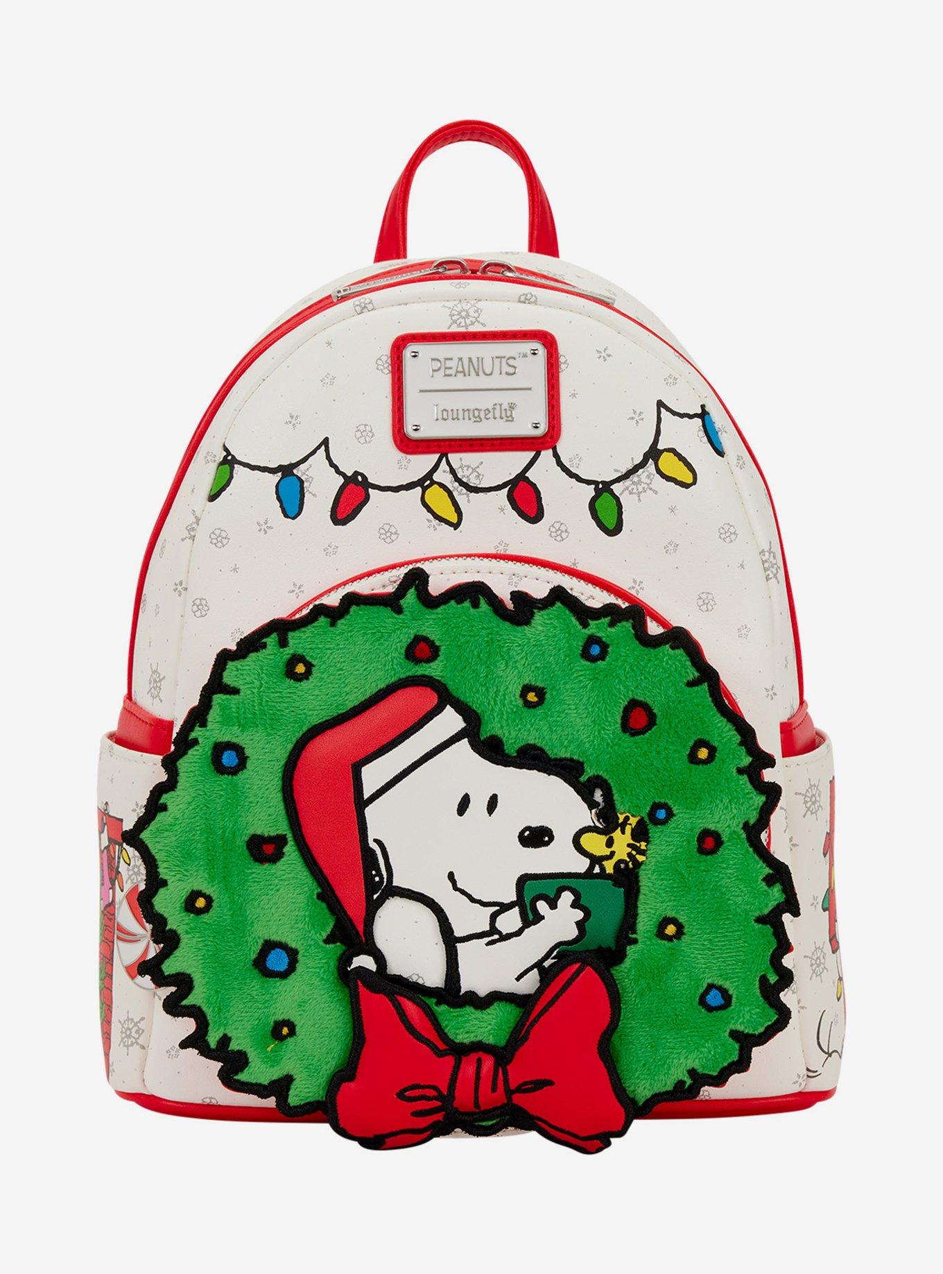 Loungefly Peanuts Snoopy & Woodstock Holiday Wreath Mini Backpack, , hi-res