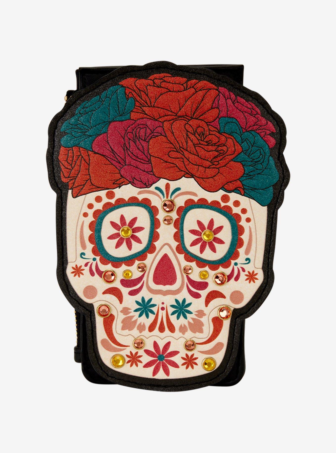 Loungefly Día de los Muertos Sugar Skull Figural Cardholder, , hi-res