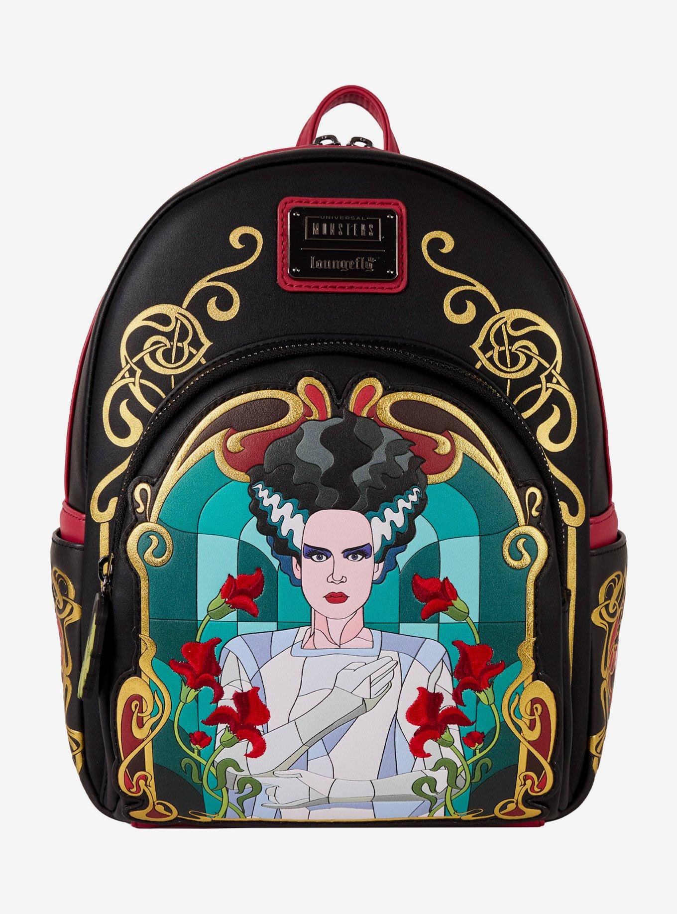Loungefly Universal Monsters The Bride of Frankenstein Stained Glass Portrait Mini Backpack, , hi-res