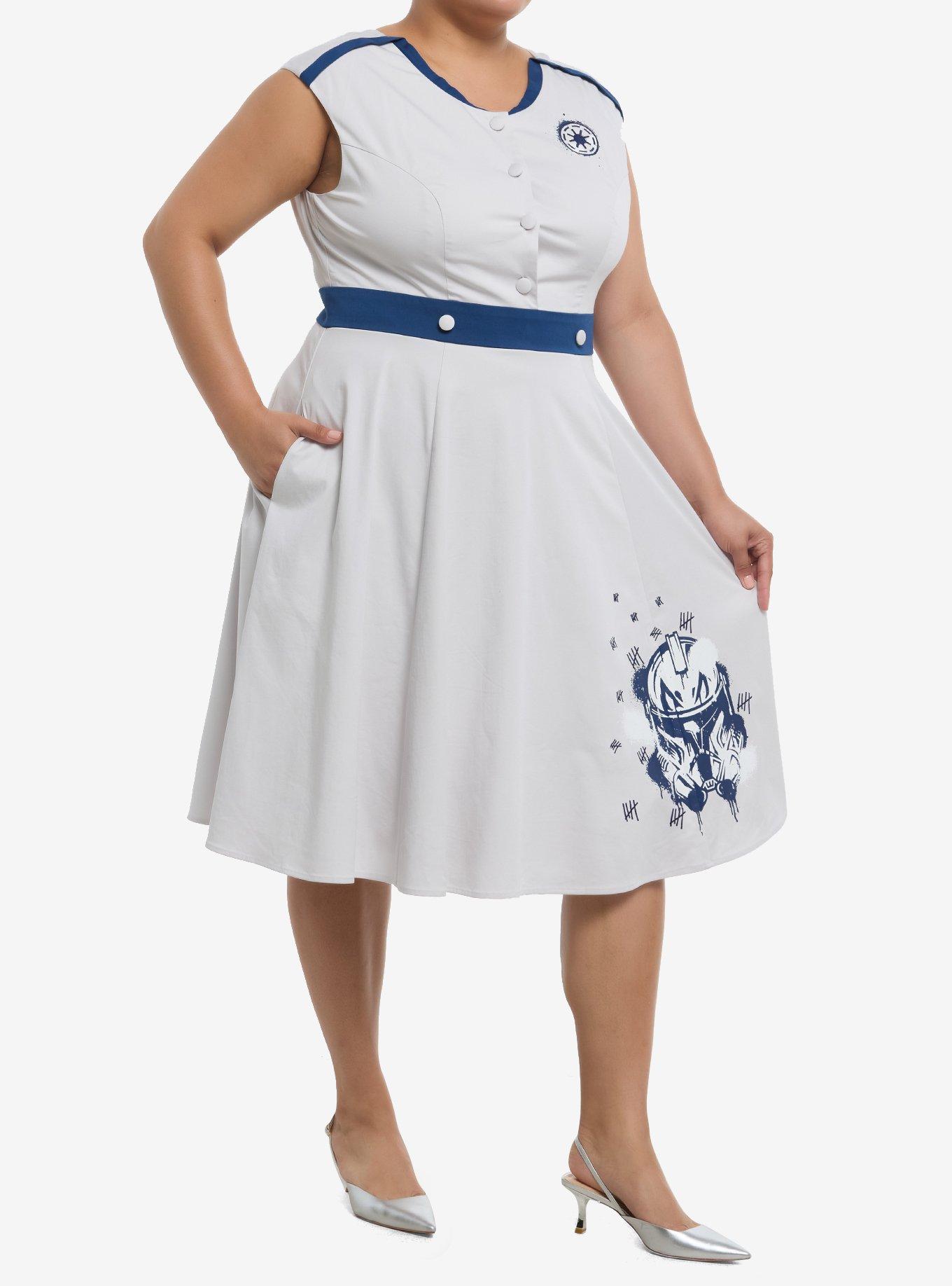 Her Universe Star Wars Captain Rex Retro Dress Plus Size Her Universe Exclusive, , hi-res