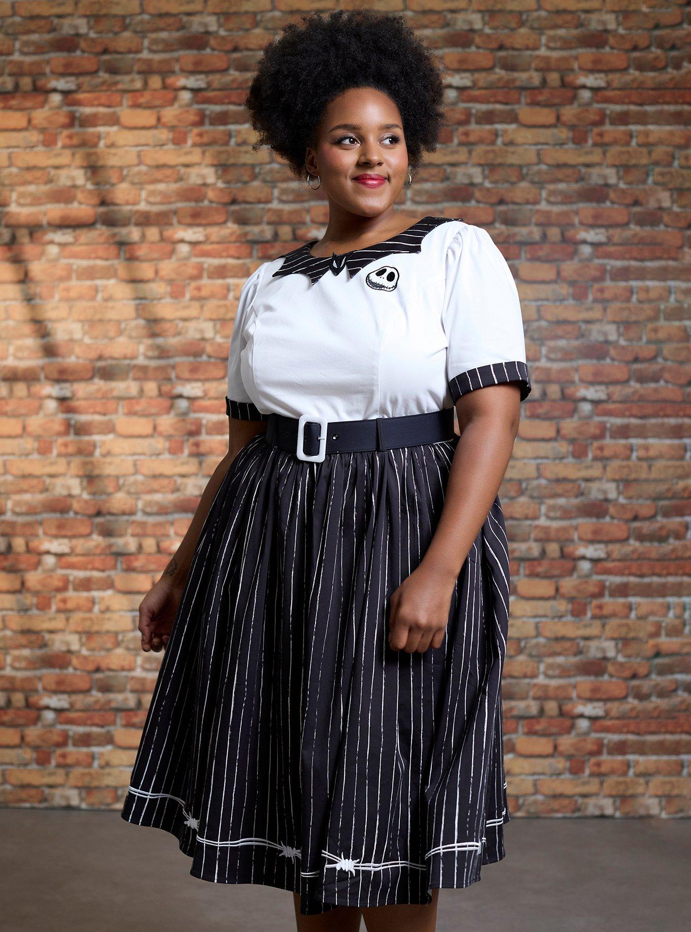 Her Universe The Nightmare Before Christmas Jack Skellington Retro Dress Plus Size Her Universe Exclusive, , hi-res