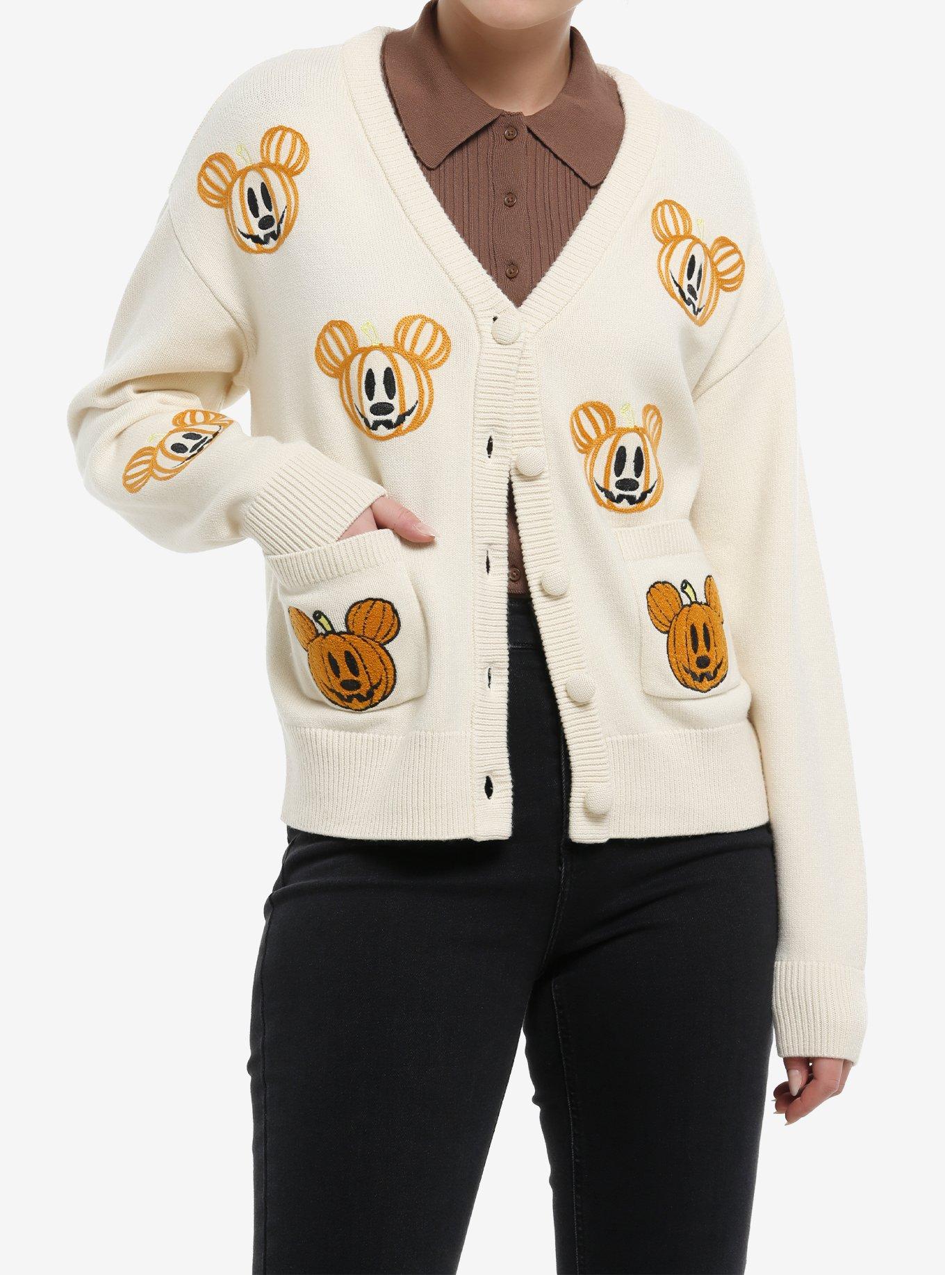 Her Universe Disney Halloween Mickey Mouse Pumpkin Cardigan Her Universe Exclusive, , hi-res