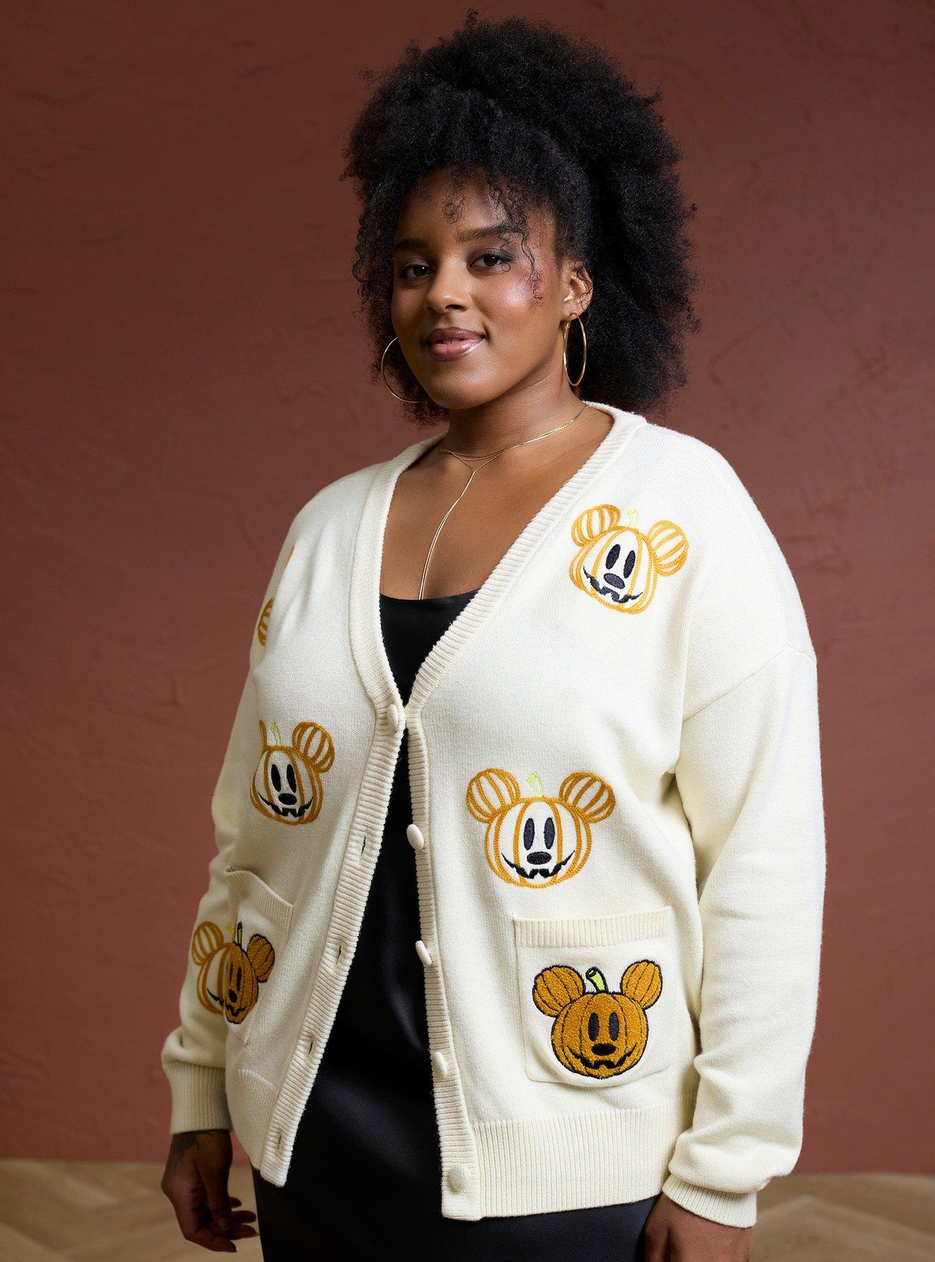 Her Universe Disney Halloween Mickey Mouse Pumpkin Cardigan Plus Size Her Universe Exclusive, , hi-res