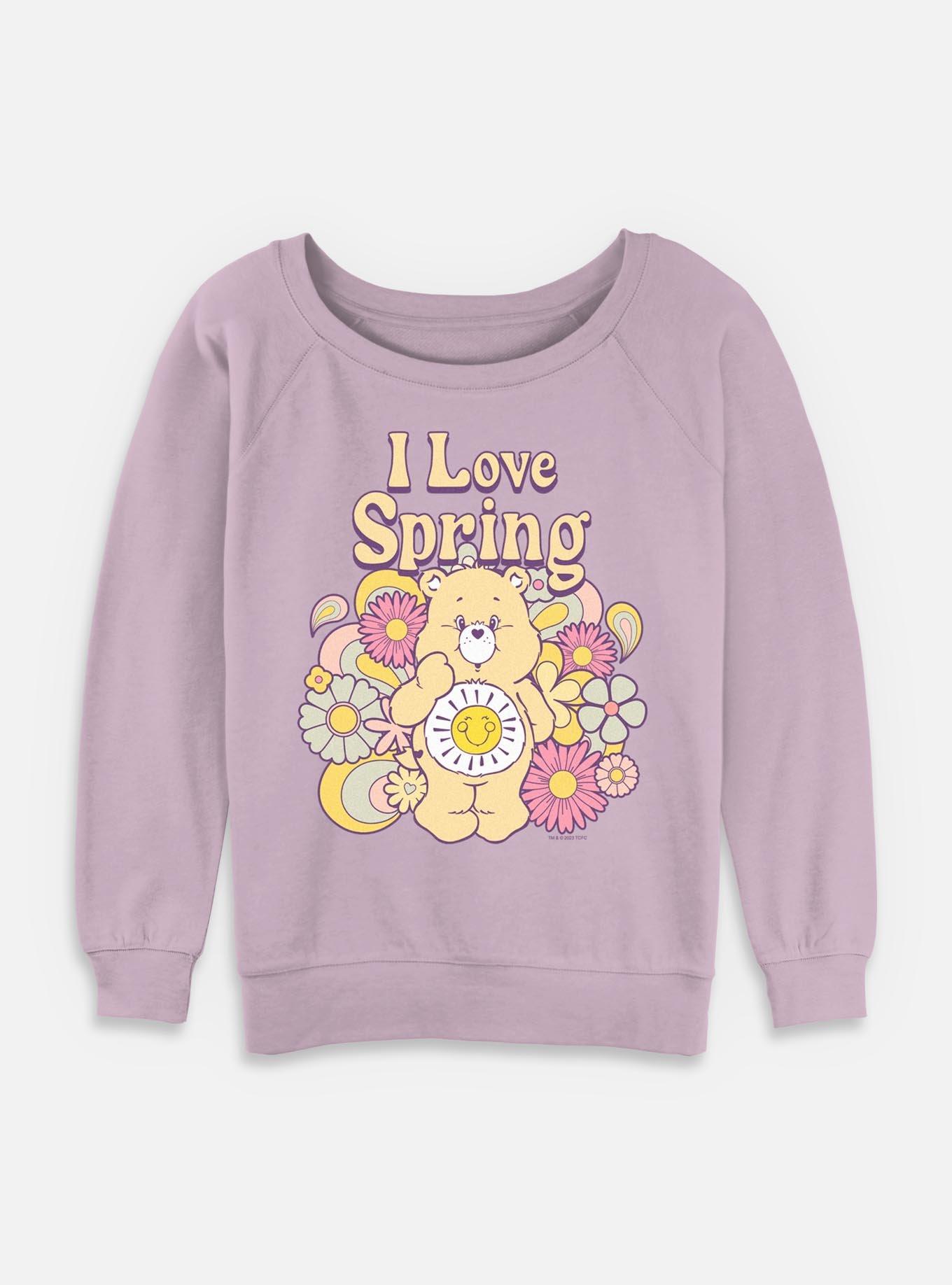 Care Bears I Love Spring Funshine Womens Slouchy Sweatshirt, LAVENDER, hi-res