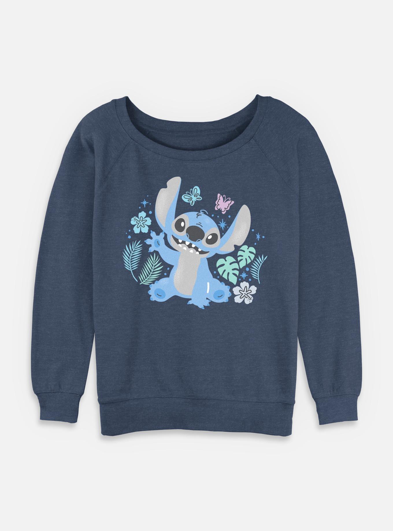 Disney Lilo & Stitch Spring Stitch Womens Slouchy Sweatshirt, , hi-res