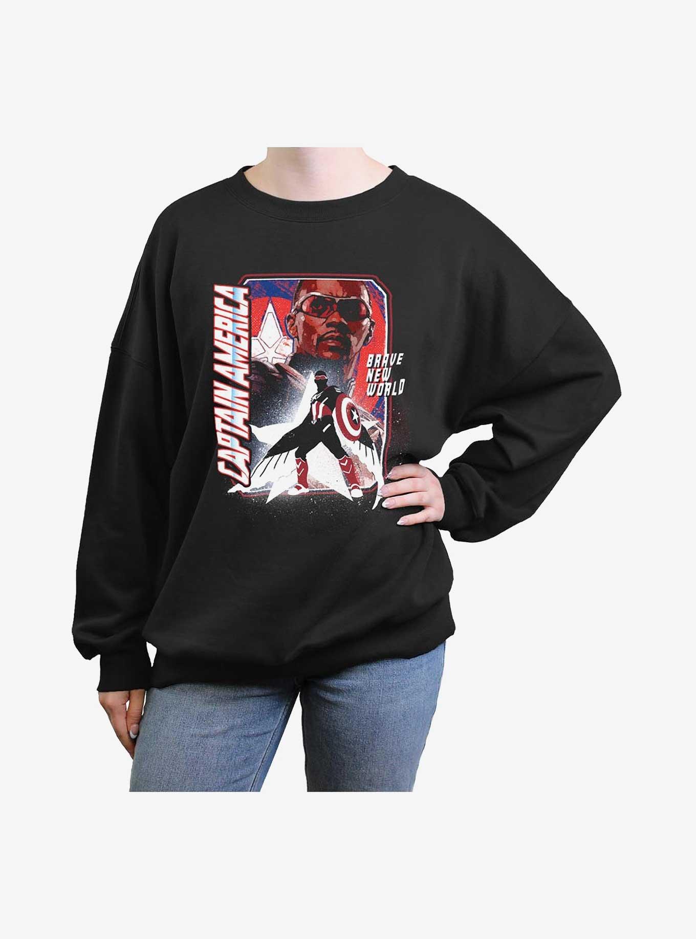 Captain America: Brave New World Shield Falcon Girls Oversized Sweatshirt, , hi-res